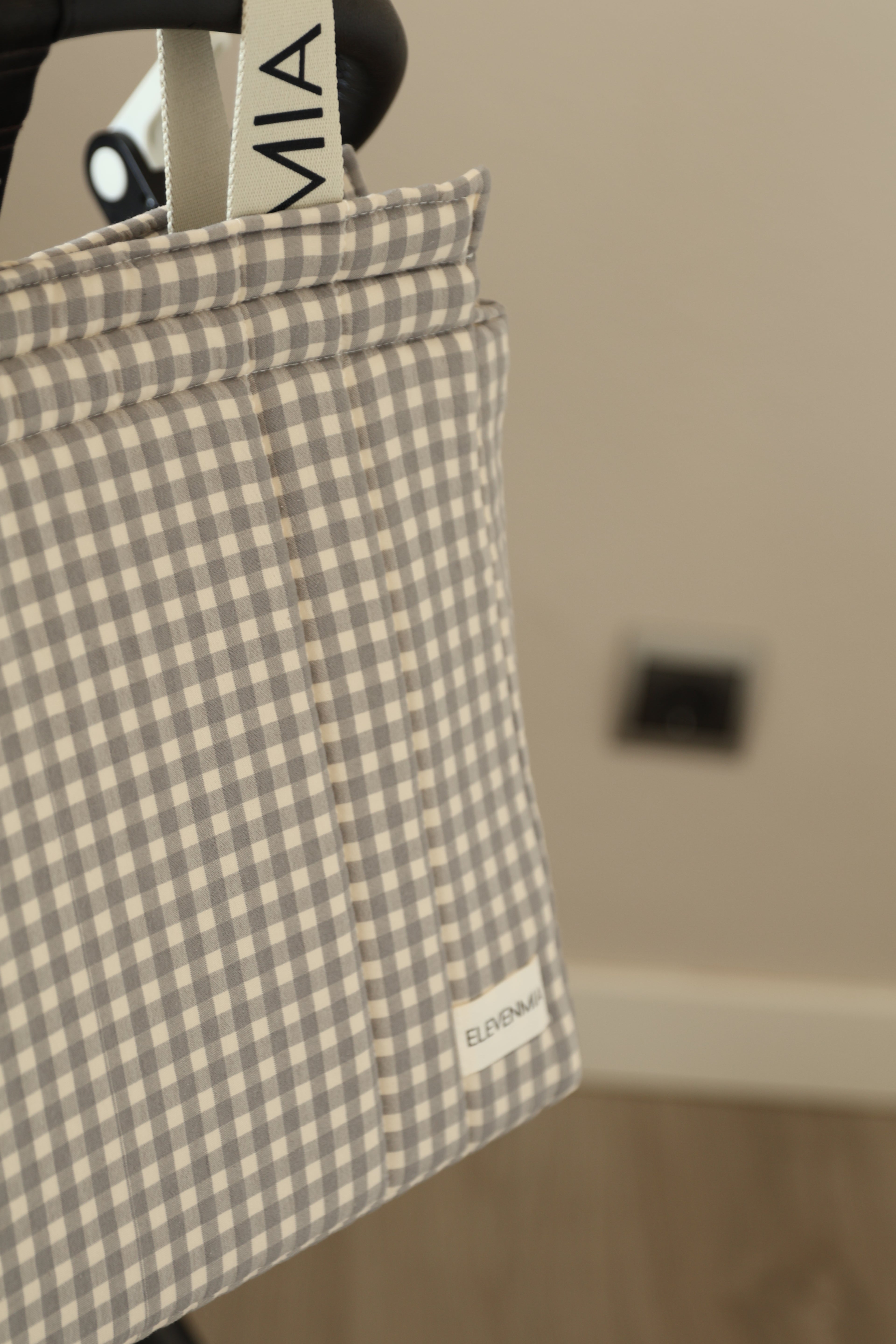 Grand sac bleu marine Vichy