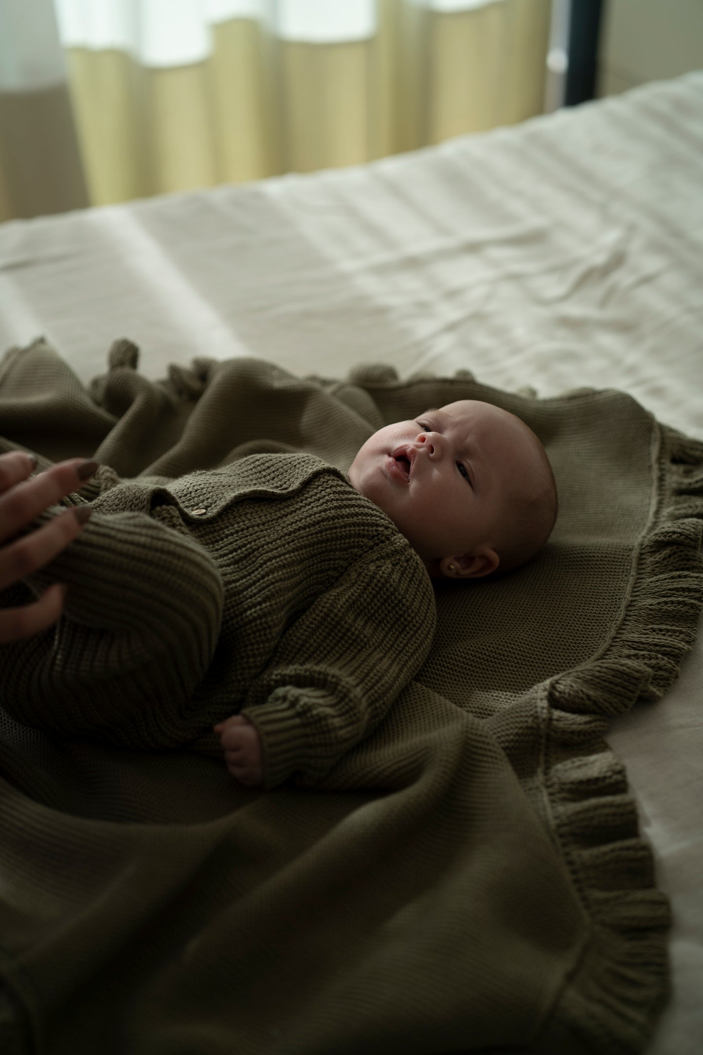 Buzo Punto Tricot Verde Oliva