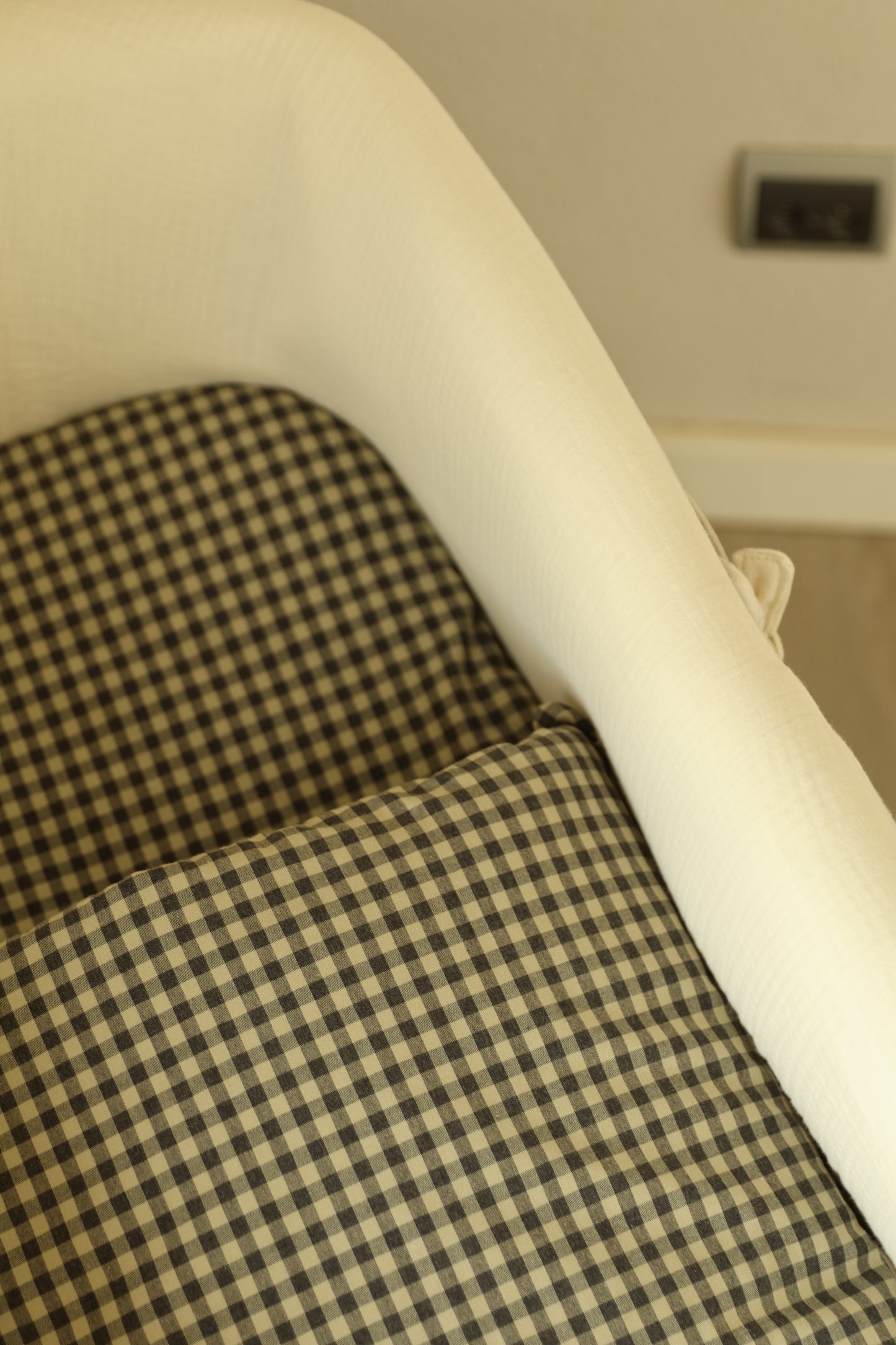 Saco Bajera Cochecito Vichy Verde Militar