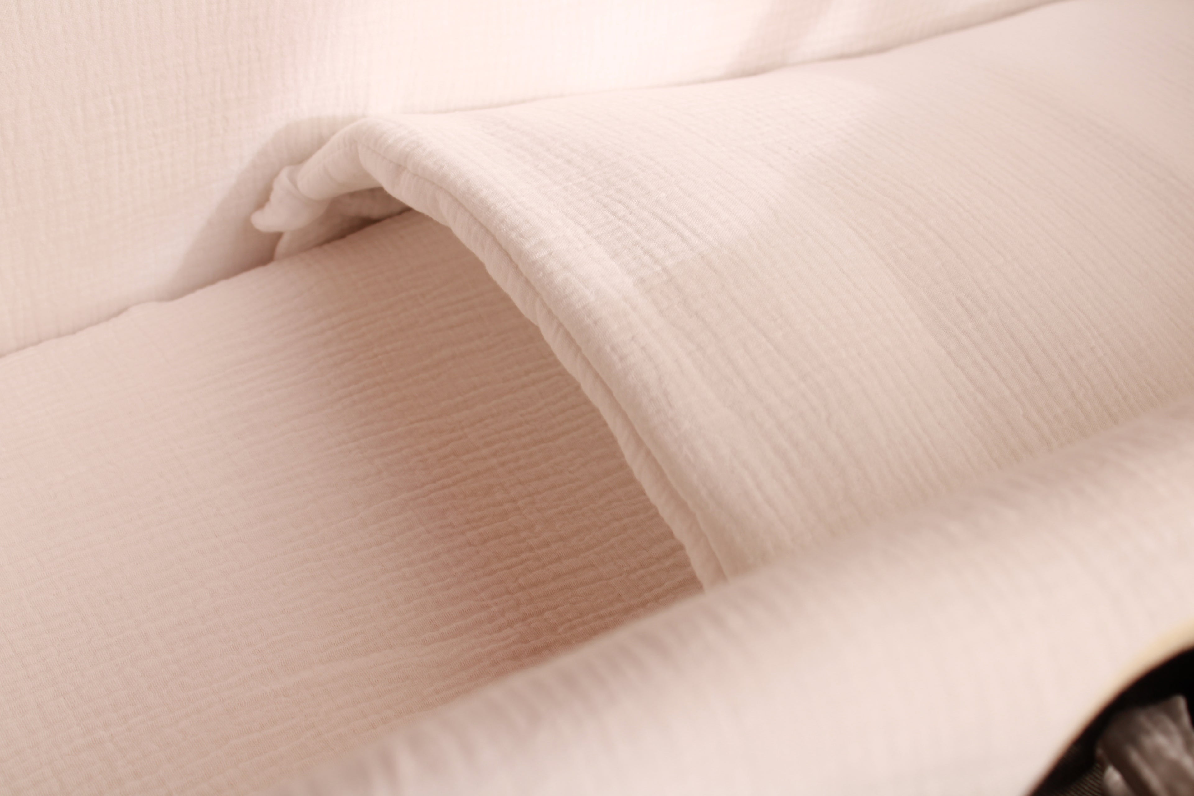 Sac de poussette en gaze blanche