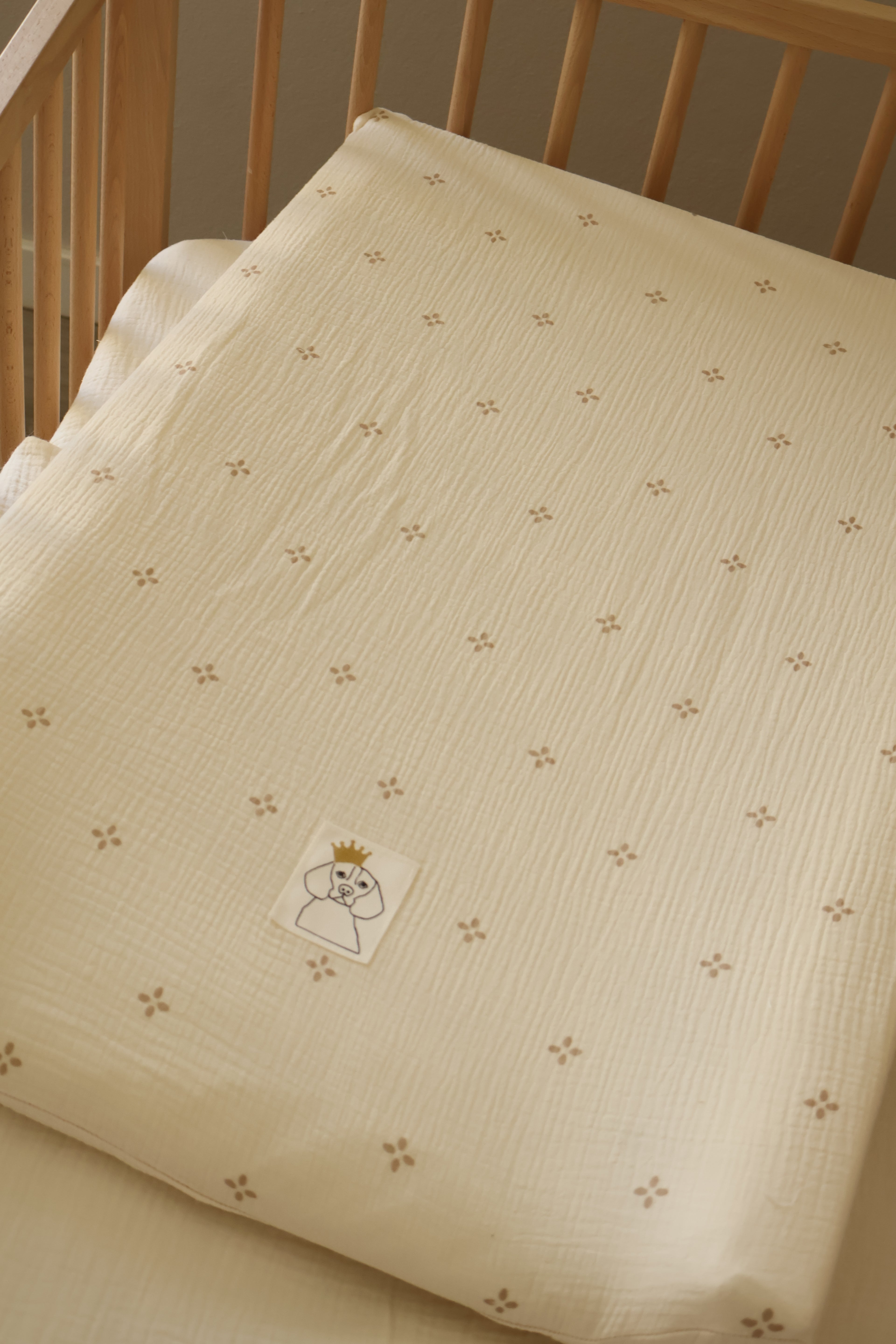 Housse de matelas à langer rectangulaire en gaze Dahlia