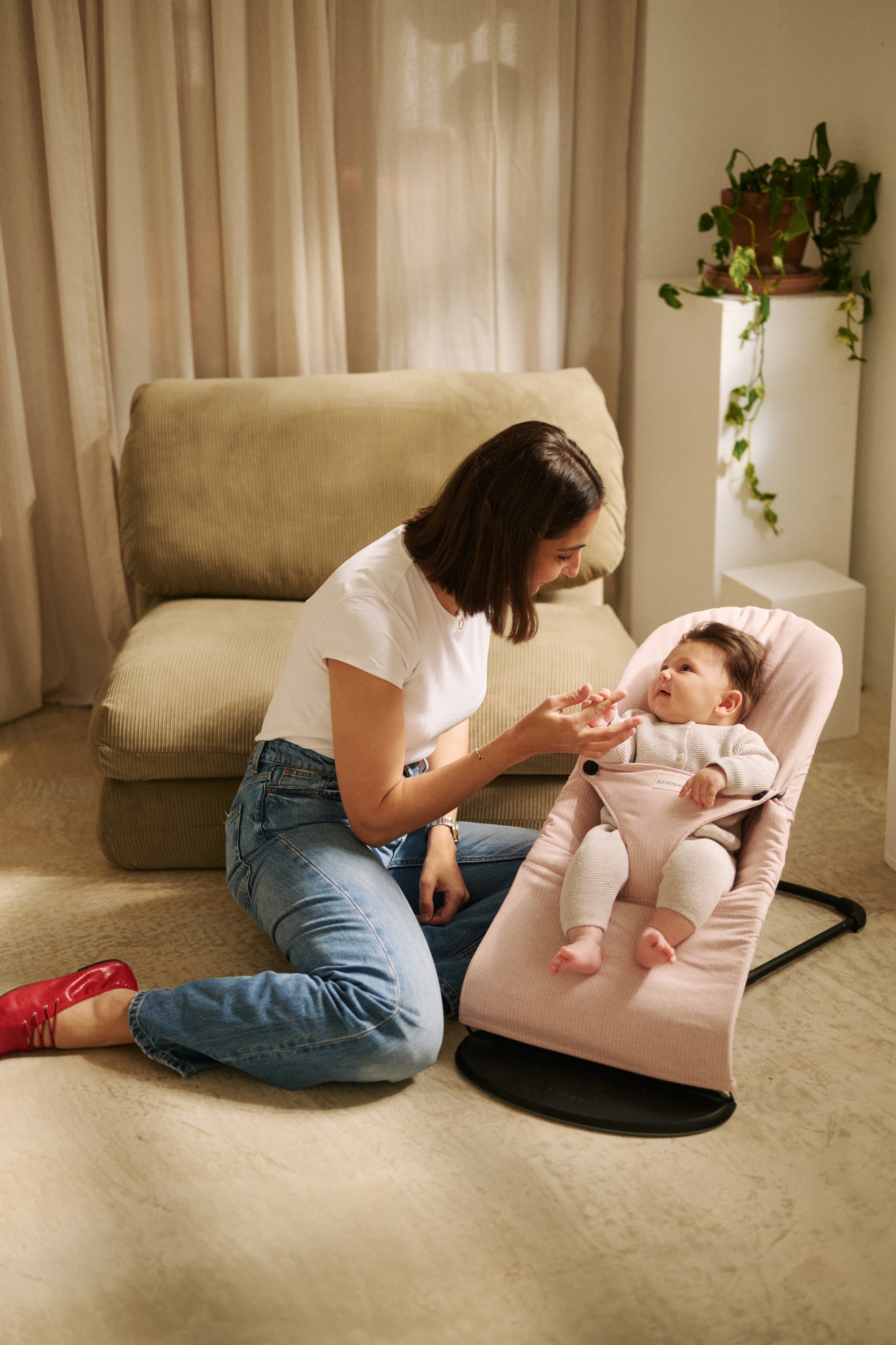 Funda Hamaca BabyJörn Mini Stripe Rosa