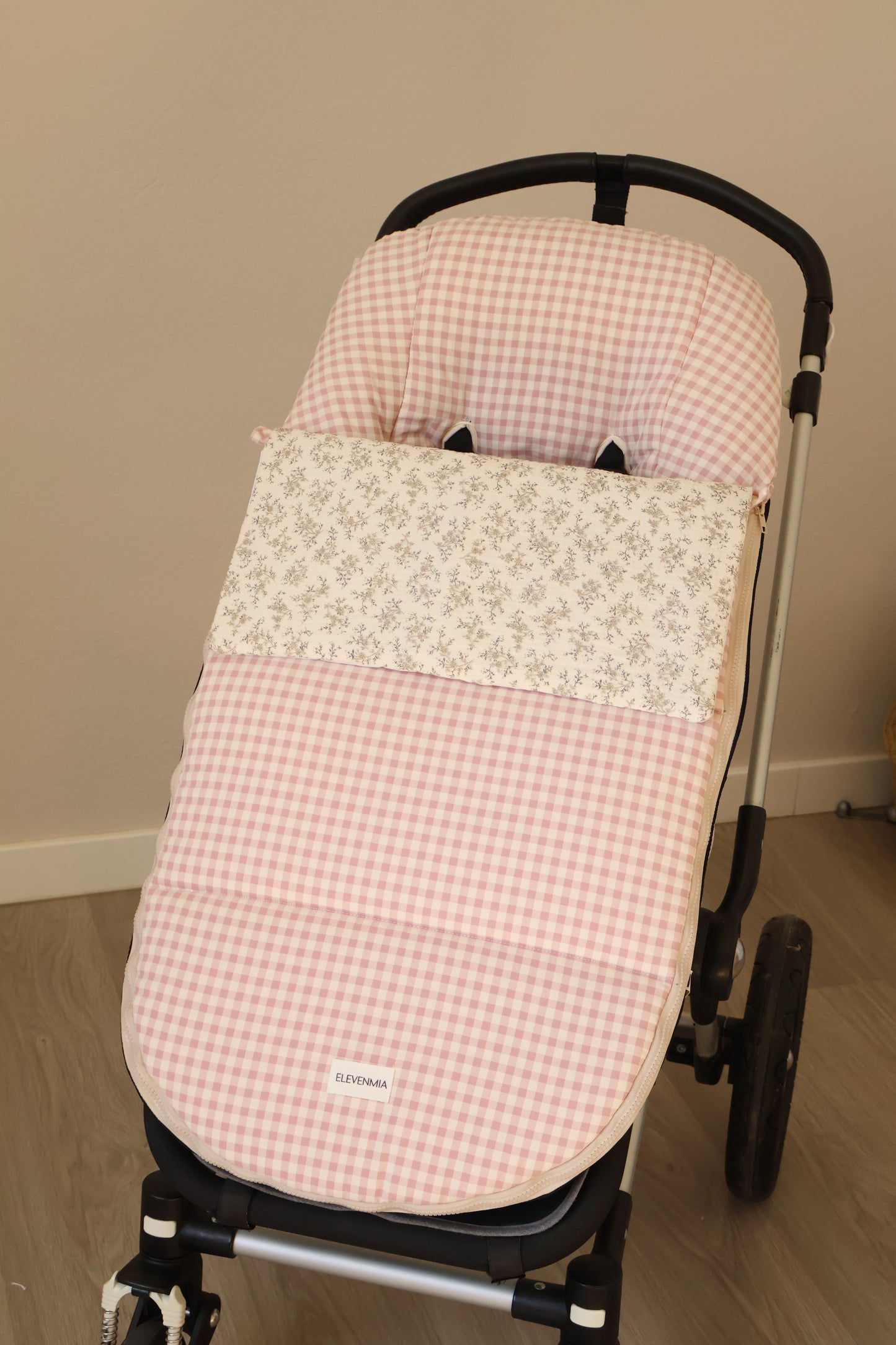 Saco Silla Cochecito Vichy Rosa