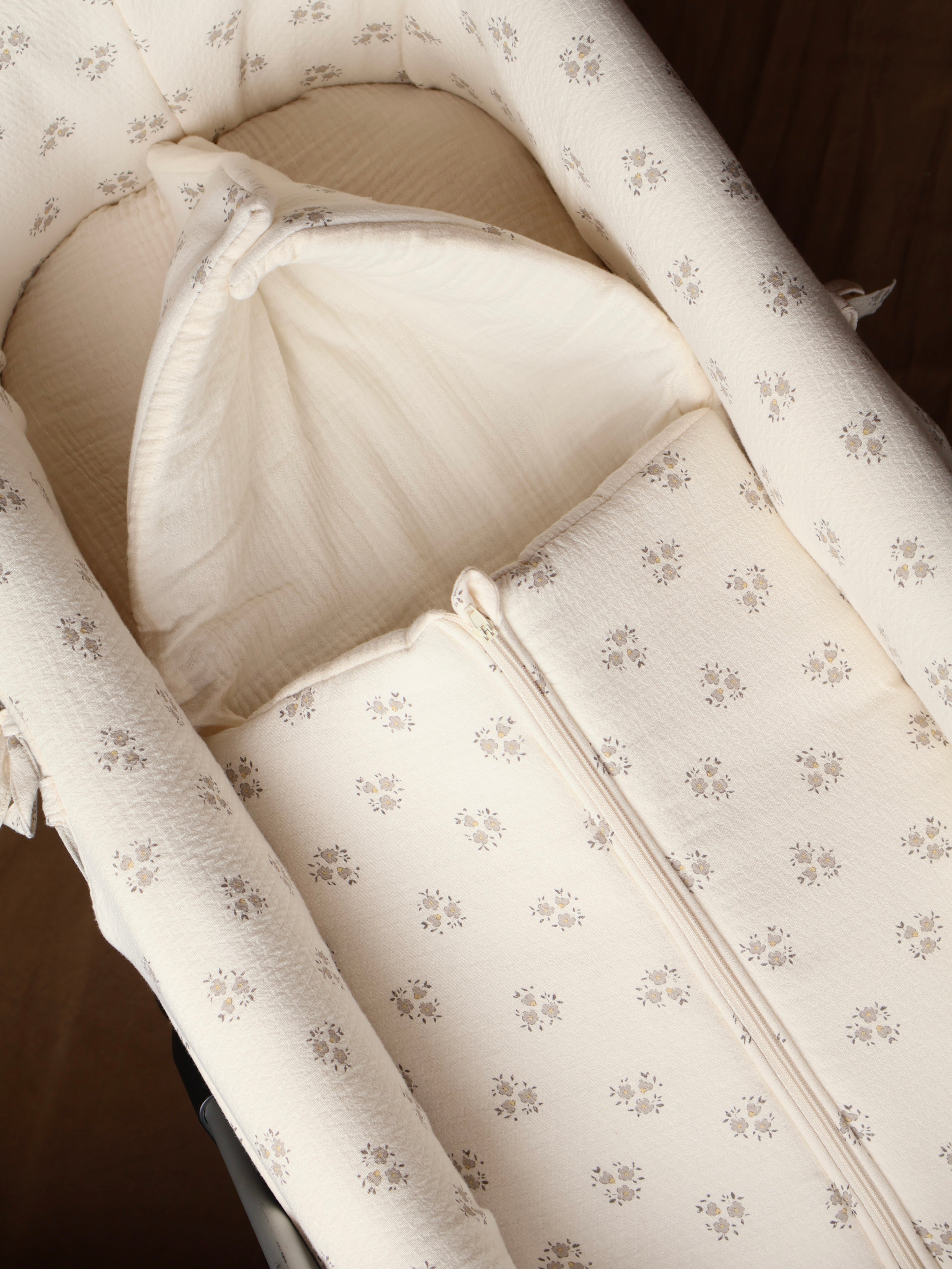 Saco Capazo Inti Gris + Gasa Cruda