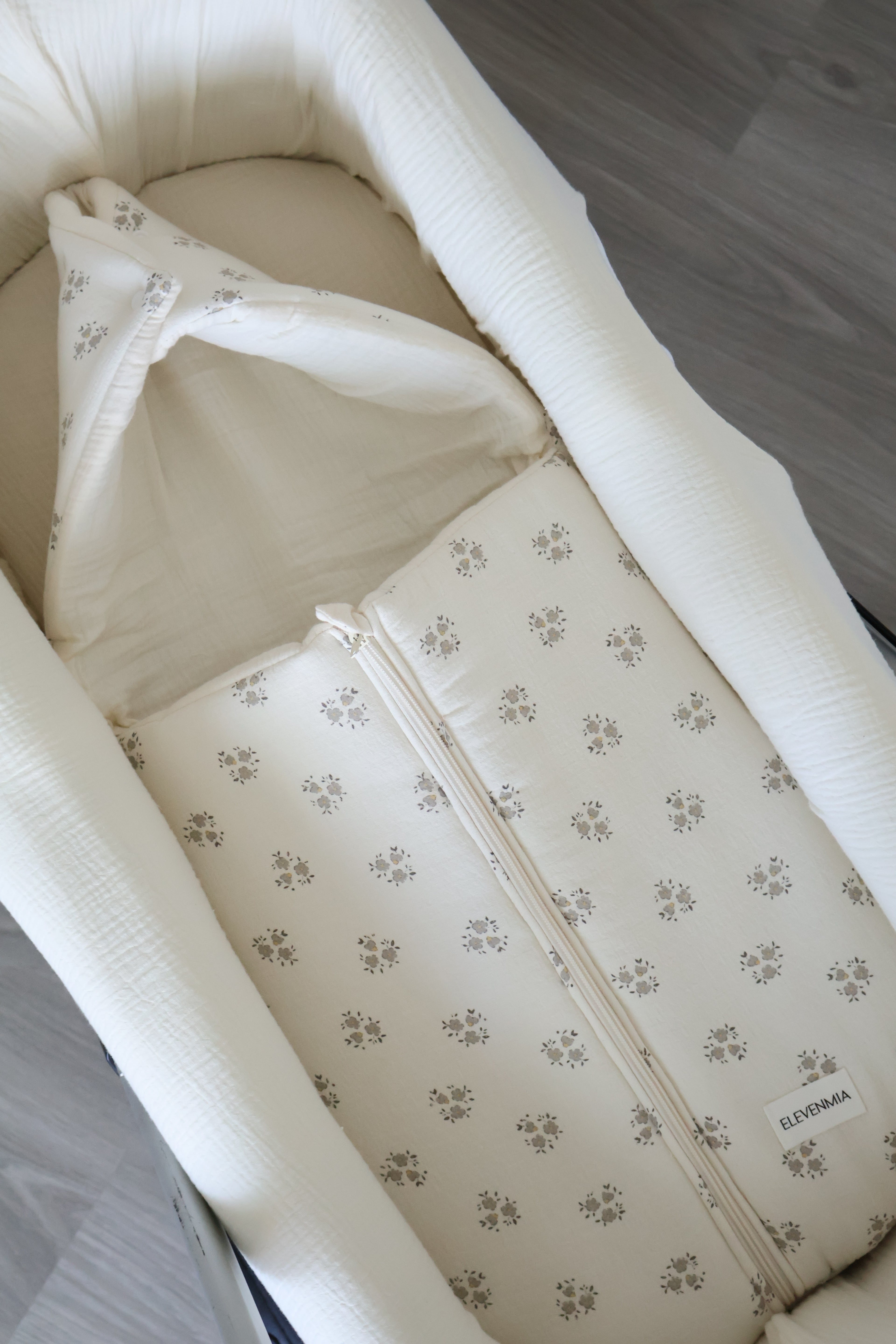 Saco Capazo Inti Gris + Gasa Cruda