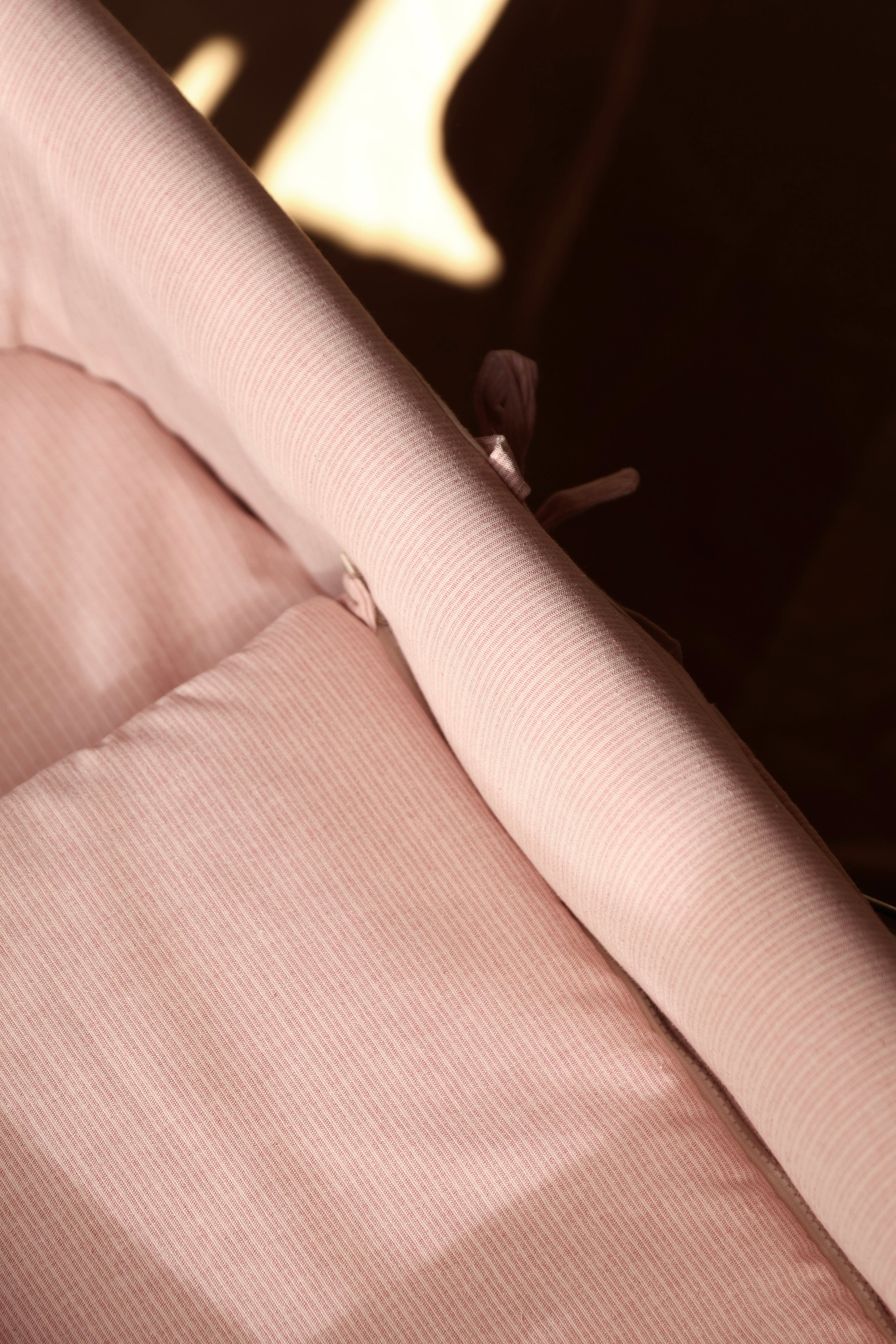 Vestidura Cochecito Mini Stripe Rosa + Gasa Cruda Reversible