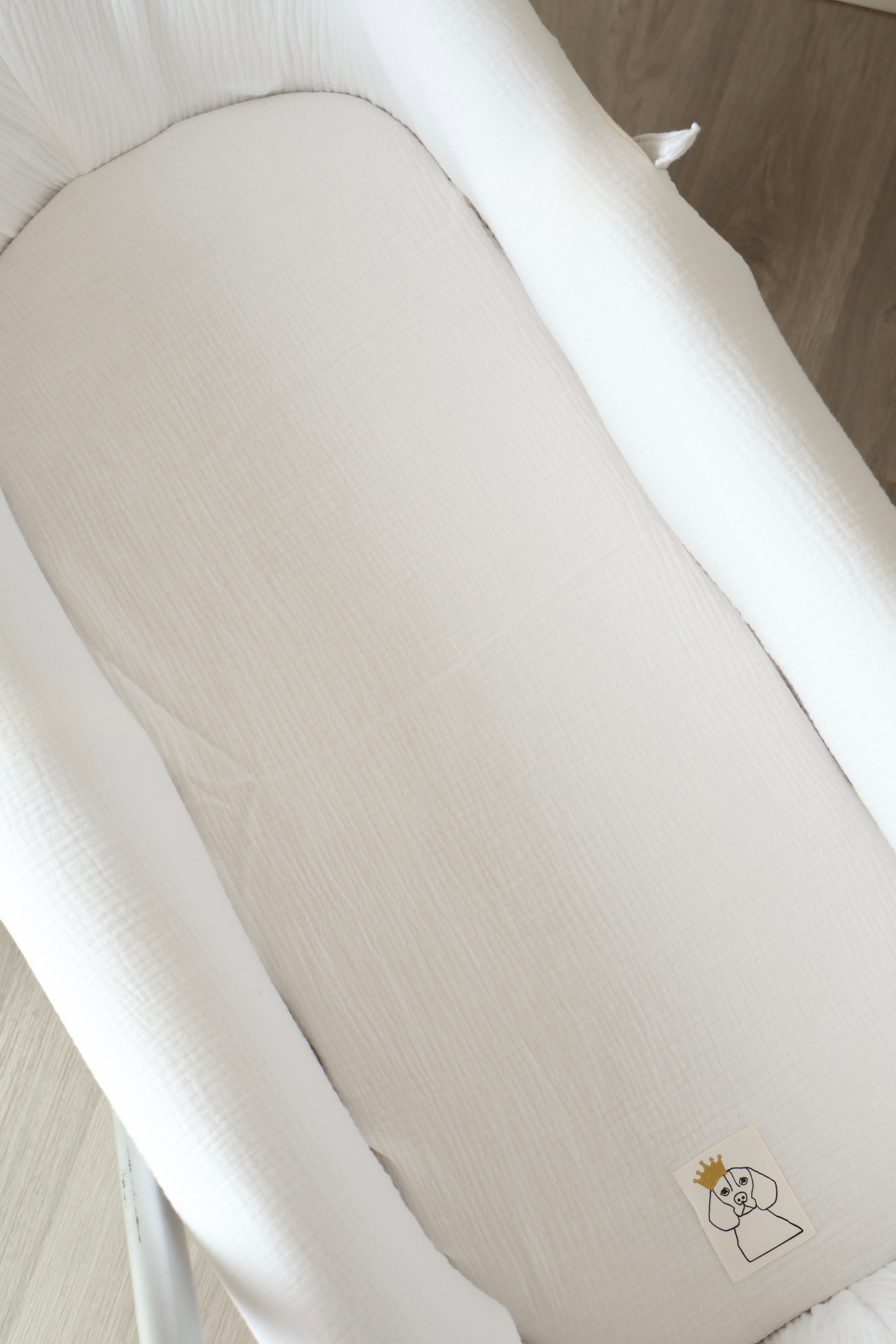 Drap de dessous en gaze blanche