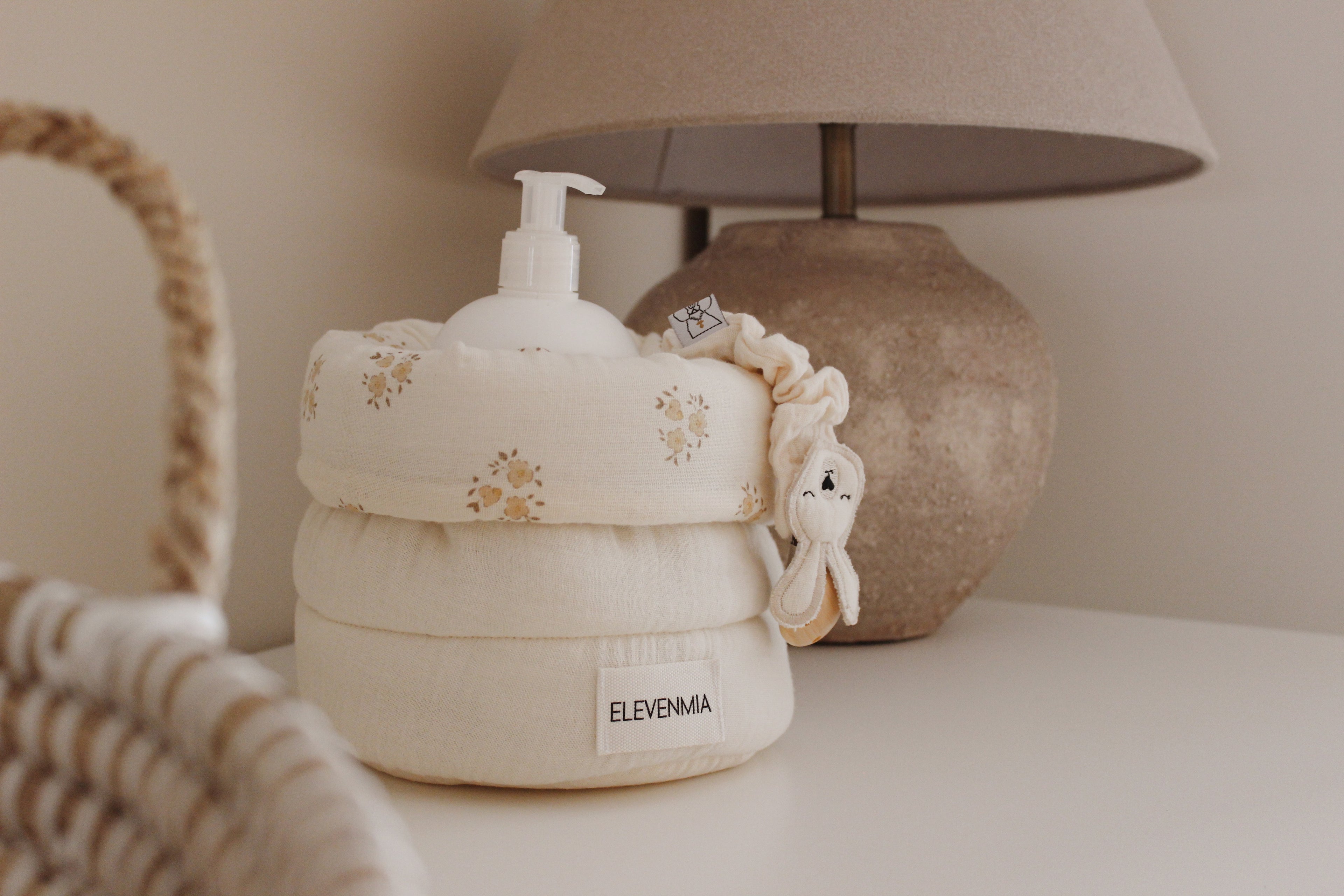 Cesto Organizador Pequeño Sia Arena + Gasa Cruda