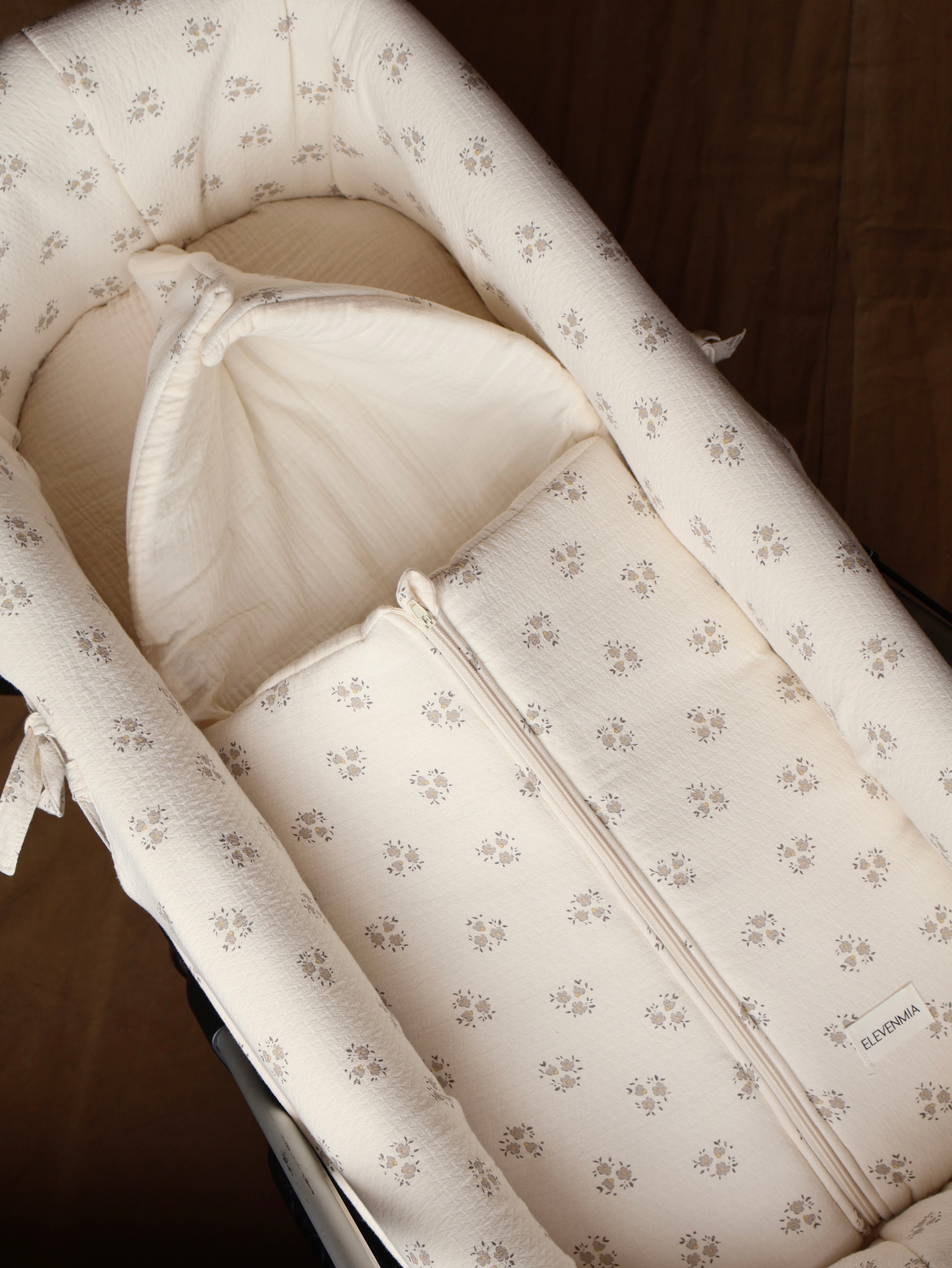 Saco Capazo Inti Gris + Gasa Cruda