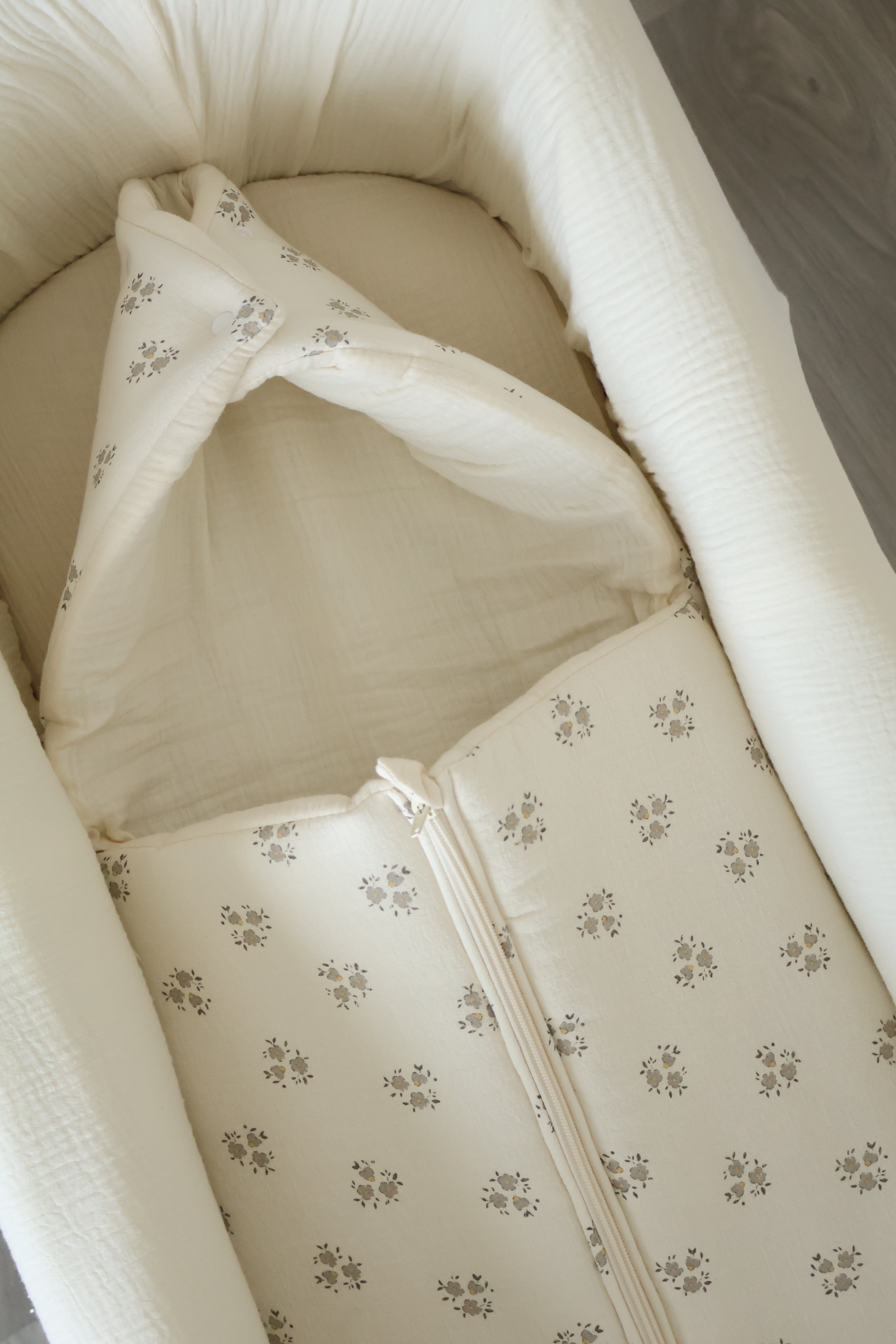 Saco Capazo Inti Gris + Gasa Cruda