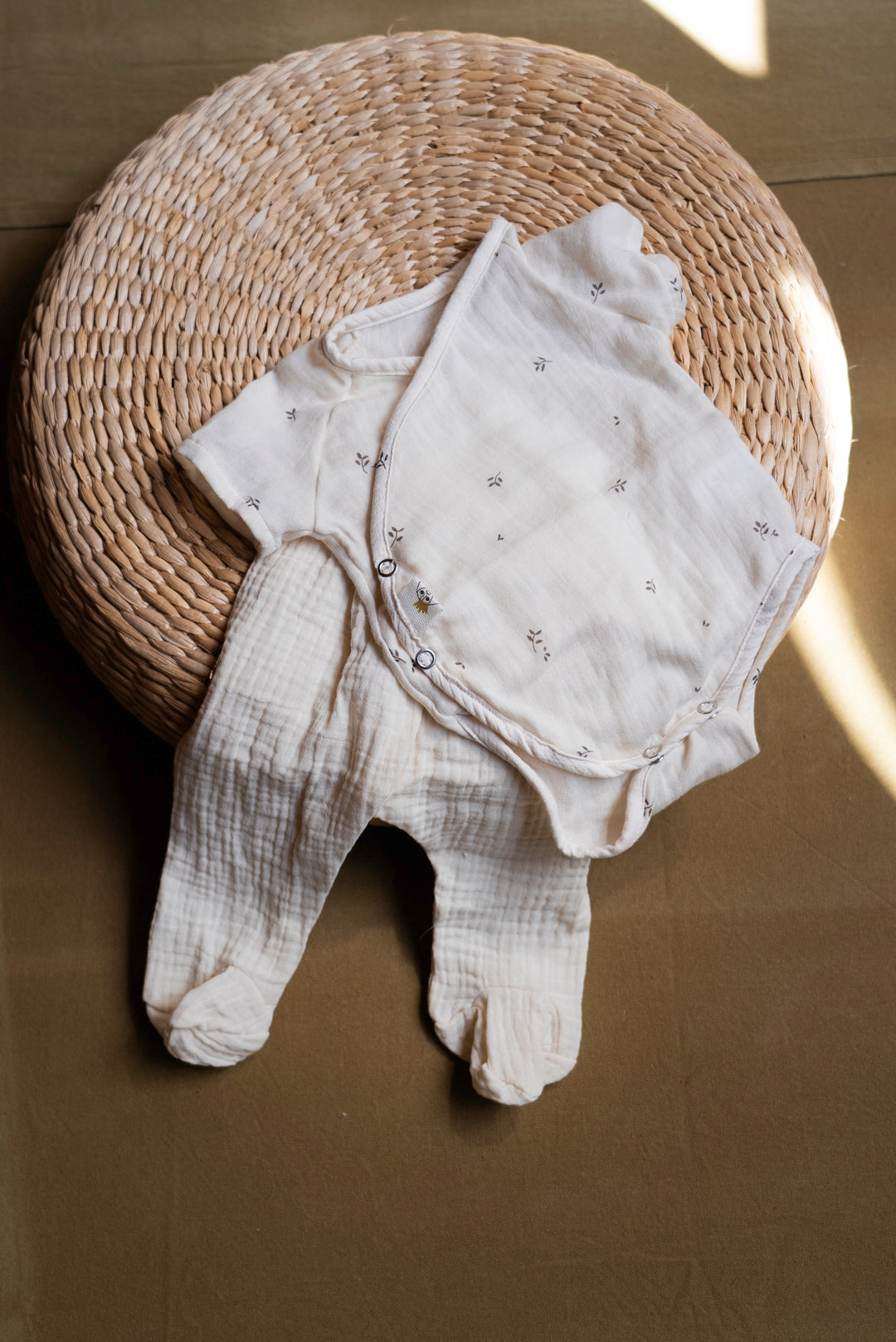 Body à manches courtes en mousseline Lúa