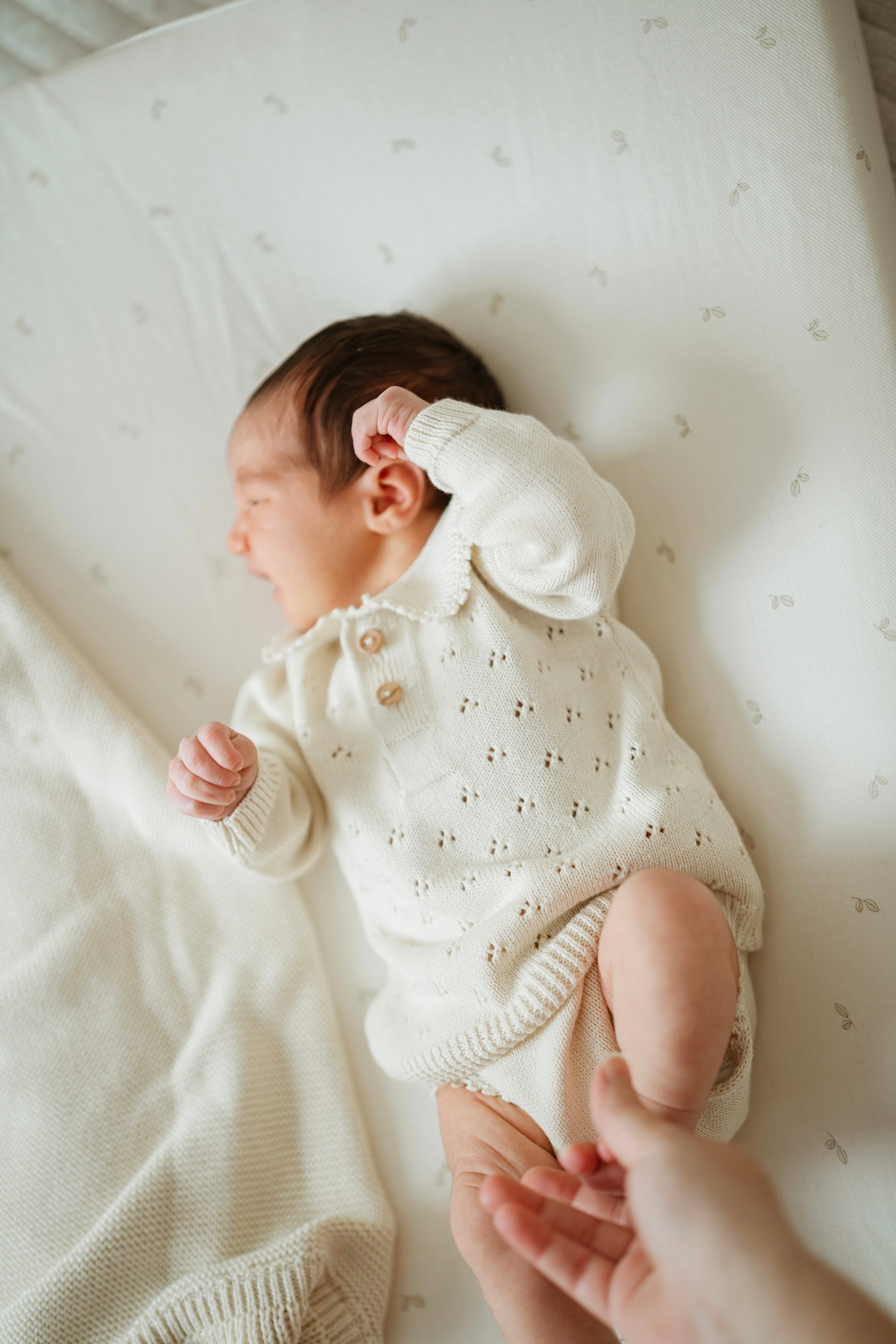 Ensemble deux pièces en tricot beige