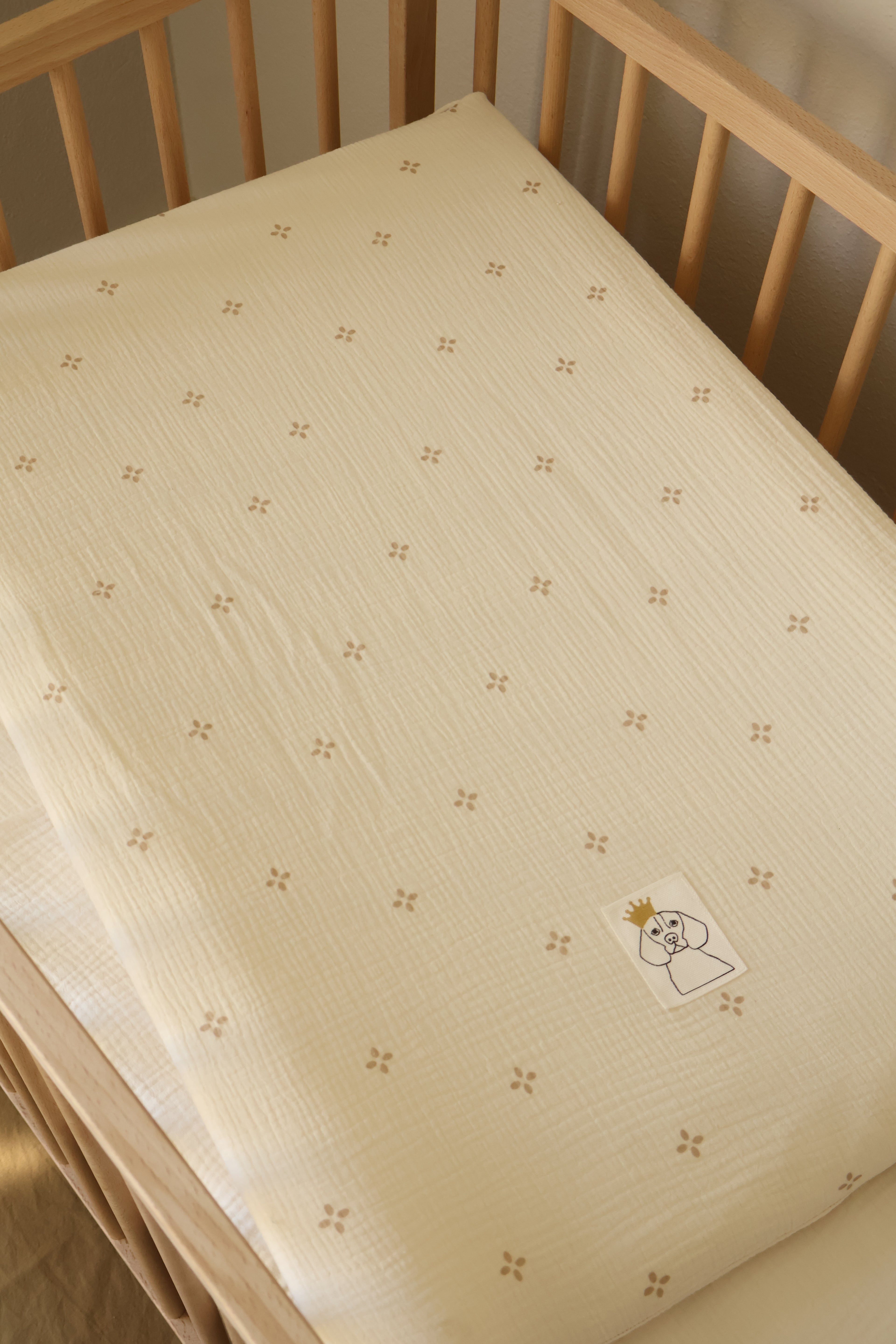 Housse de matelas à langer rectangulaire en gaze Dahlia