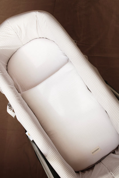 Carrycot Mattress Pad Sack White Muslin