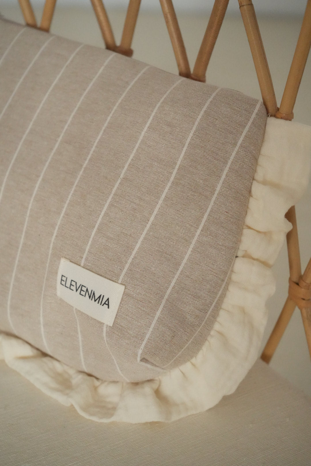 Neceser Volante Raya Natural + Gasa Cruda