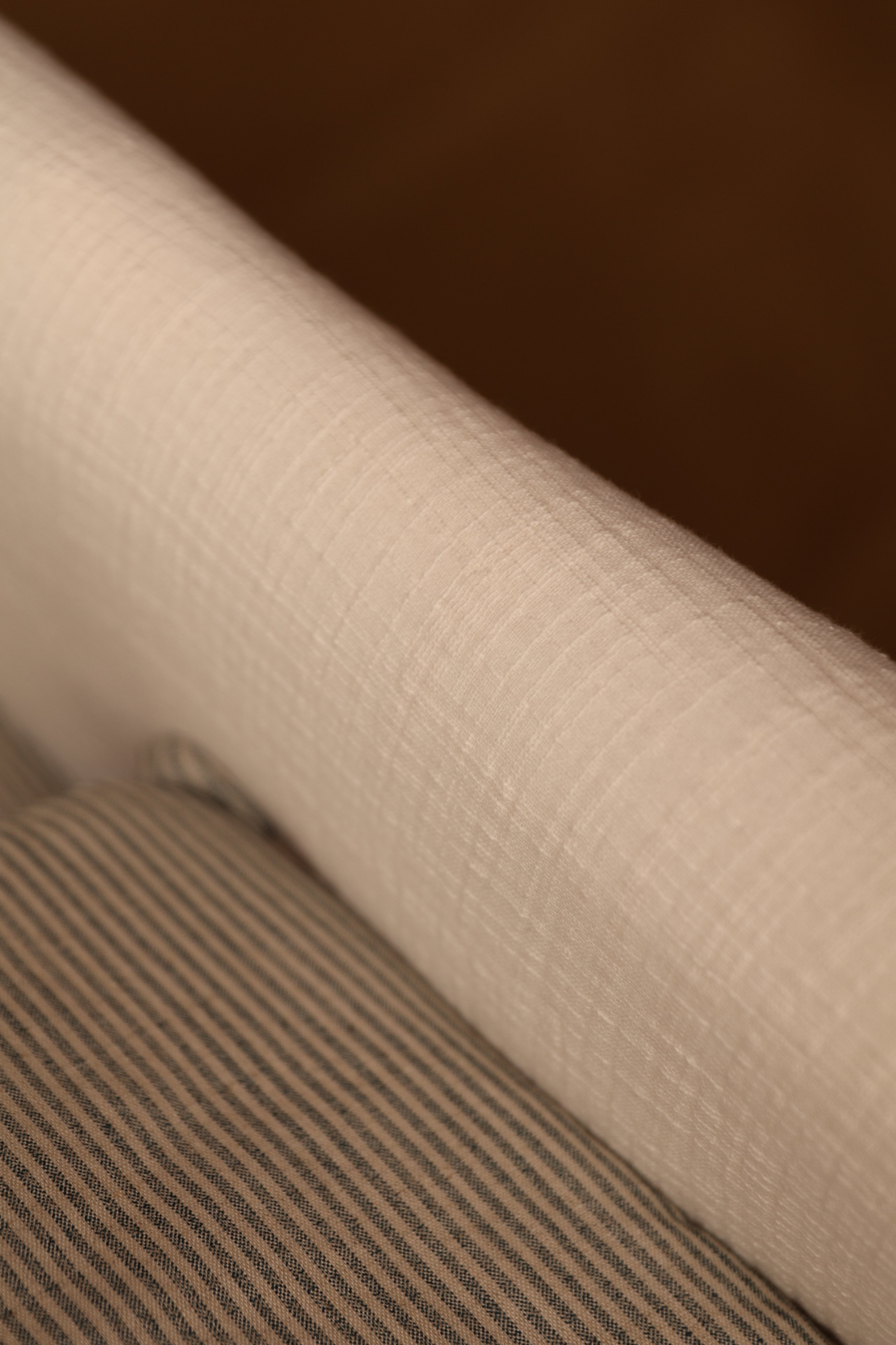 Vestidura Cochecito Gasa Rústica Nata + Gasa Cruda Reversible