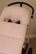Sac de siège de poussette rose Vichy