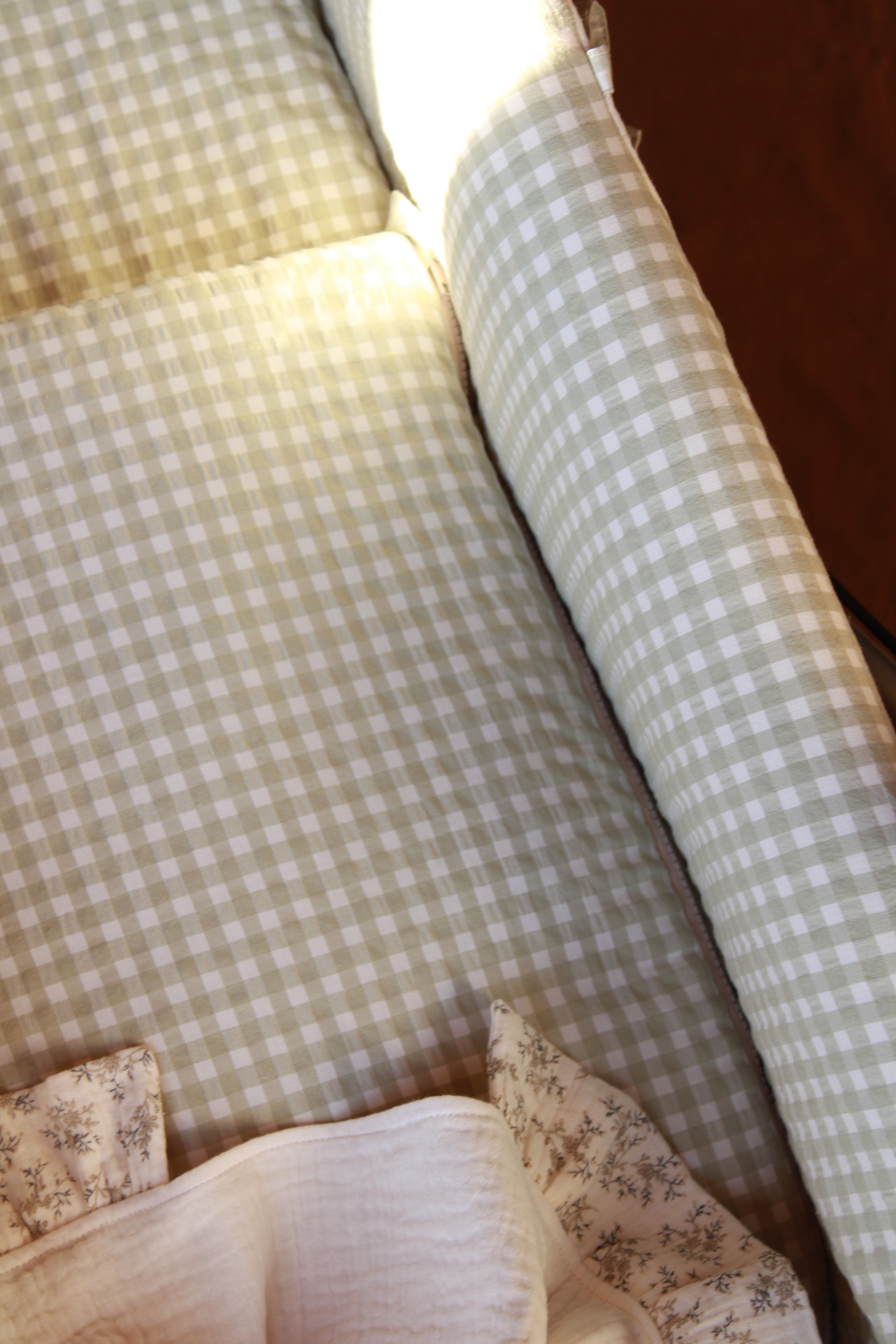 Saco Bajera Cochecito Vichy Matcha