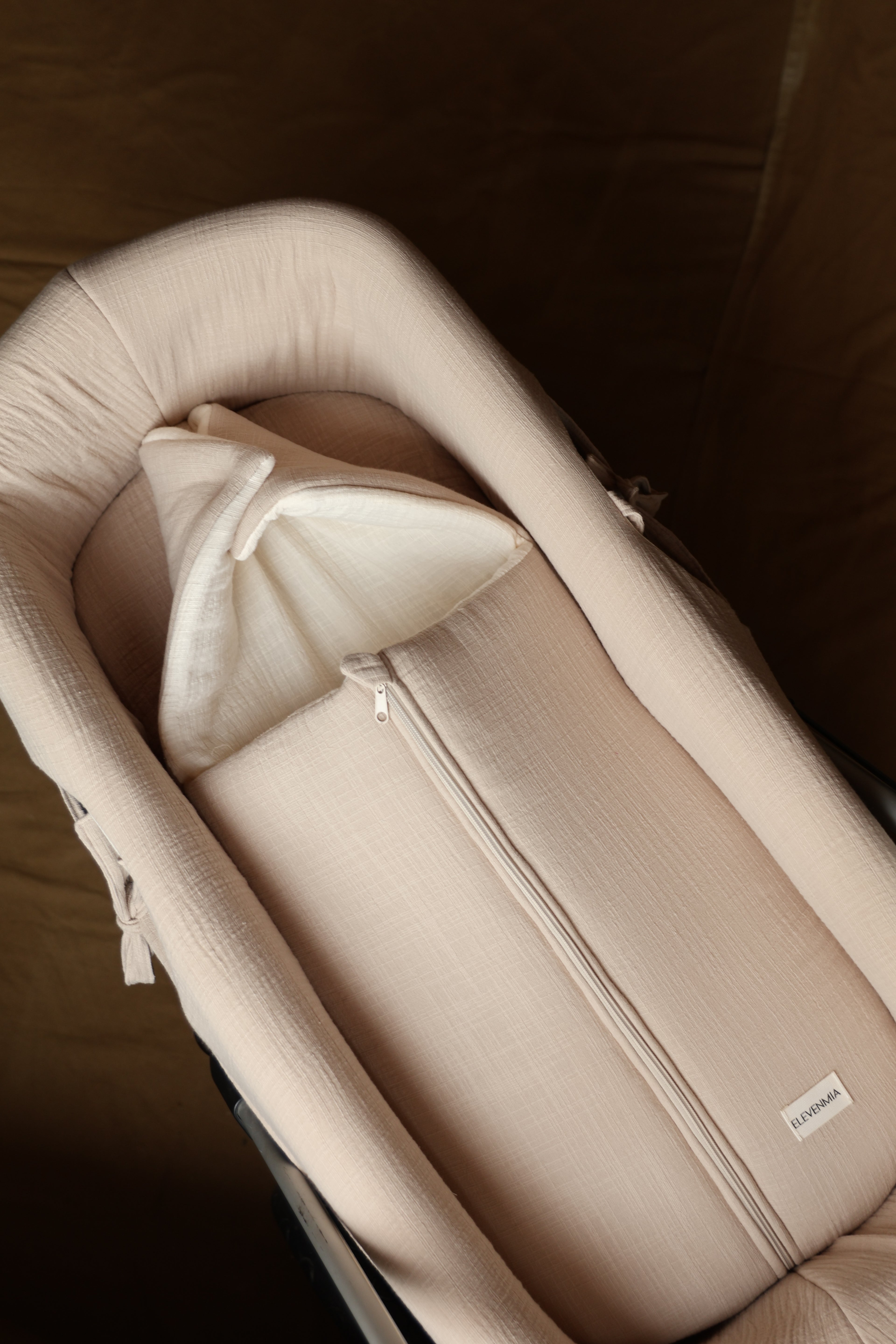 Saco Capazo Gasa Rústica Arena + Gasa Rústica Nata