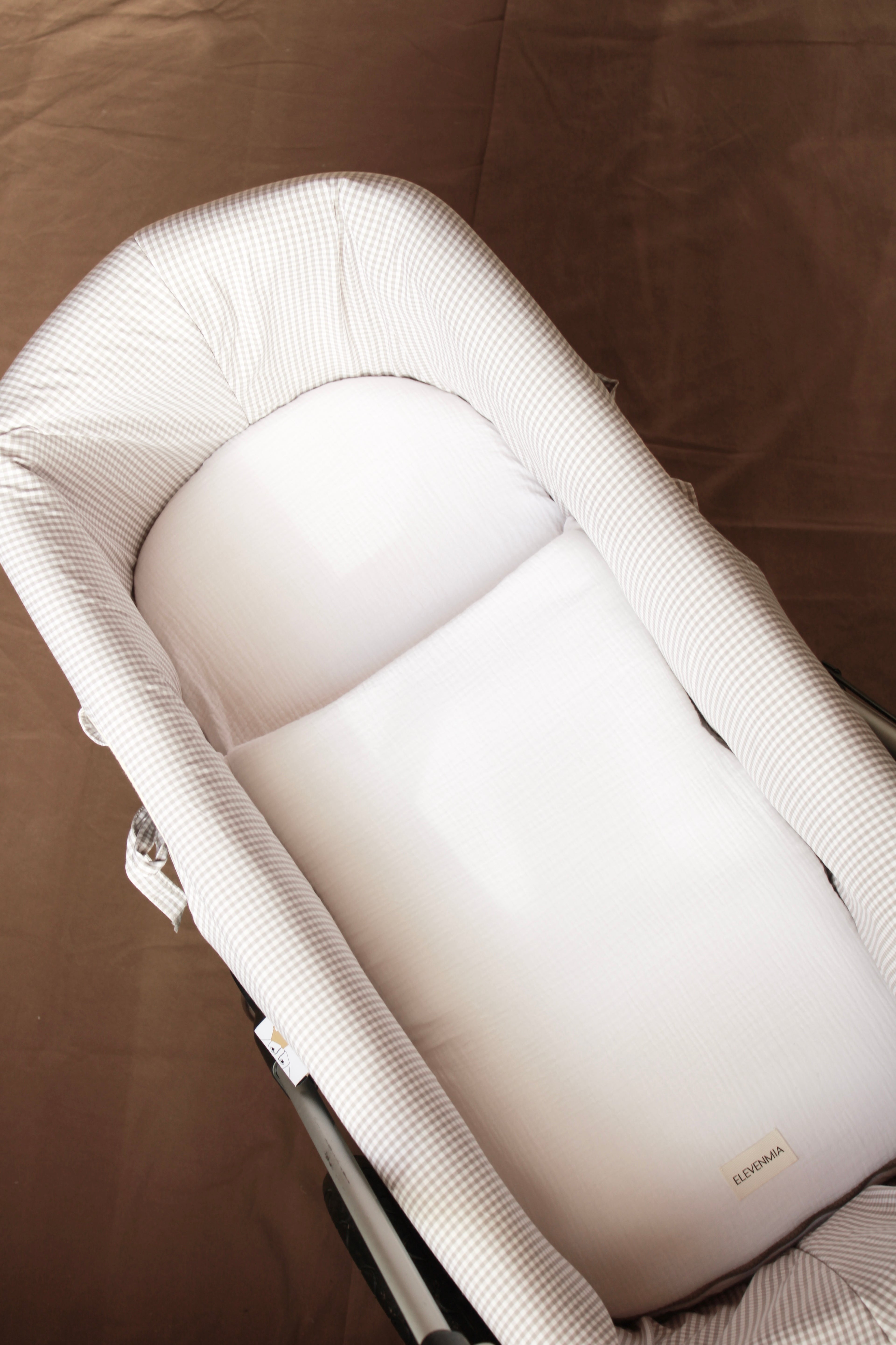 Saco Bajera Cochecito Gasa Blanca