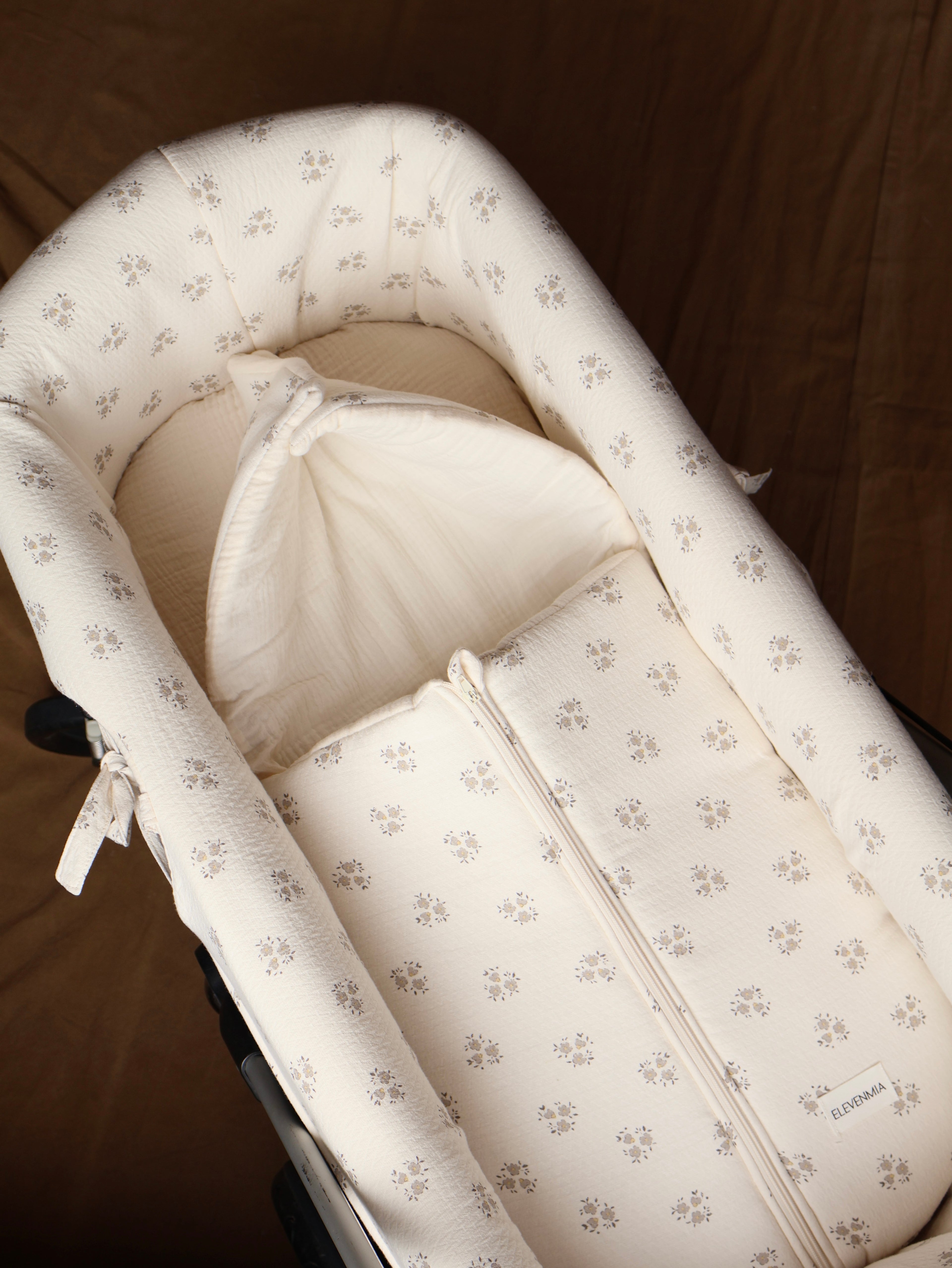 Saco Capazo Inti Gris + Gasa Cruda