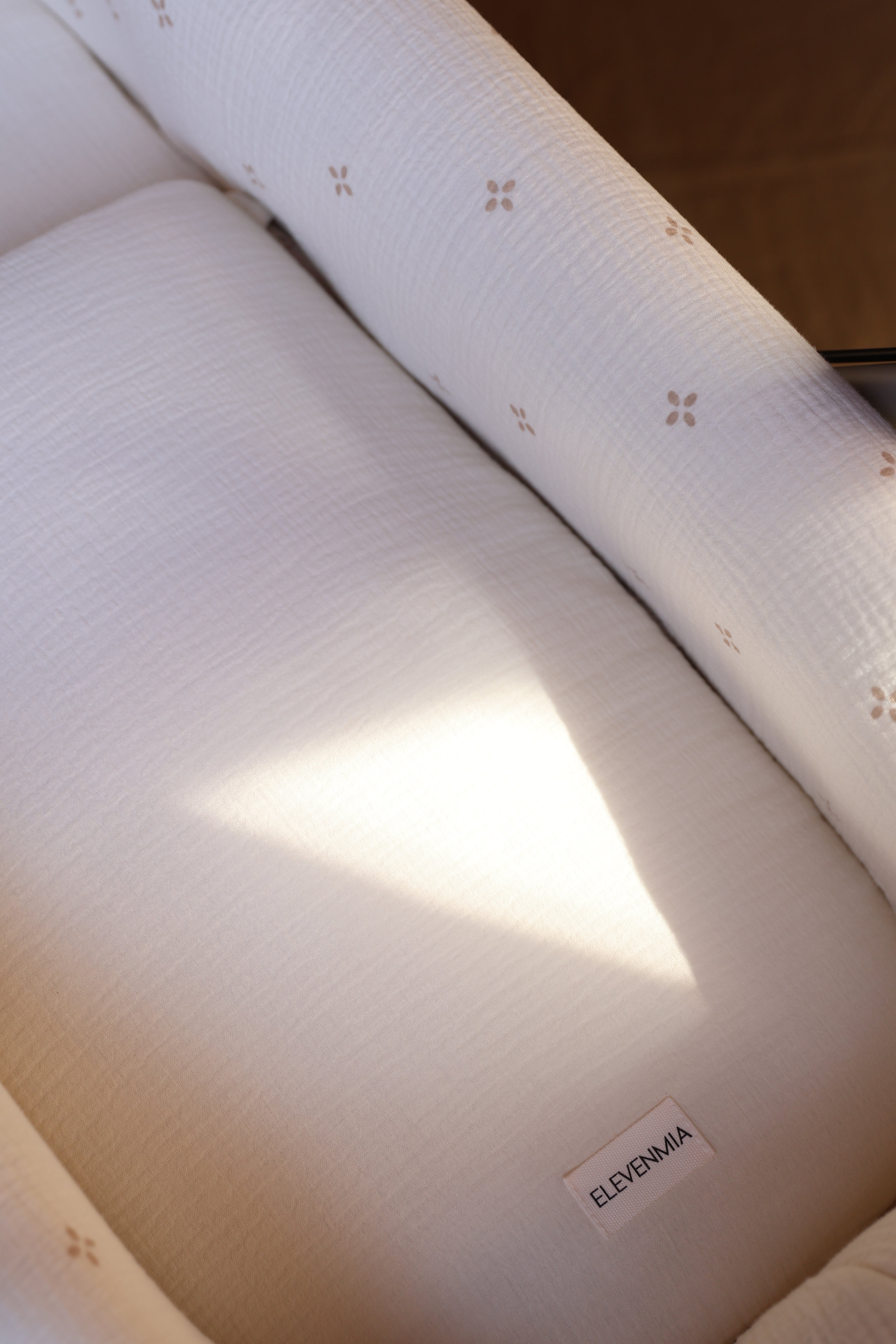 Vestidura Cochecito Gasa Dalia + Gasa Cruda Reversible