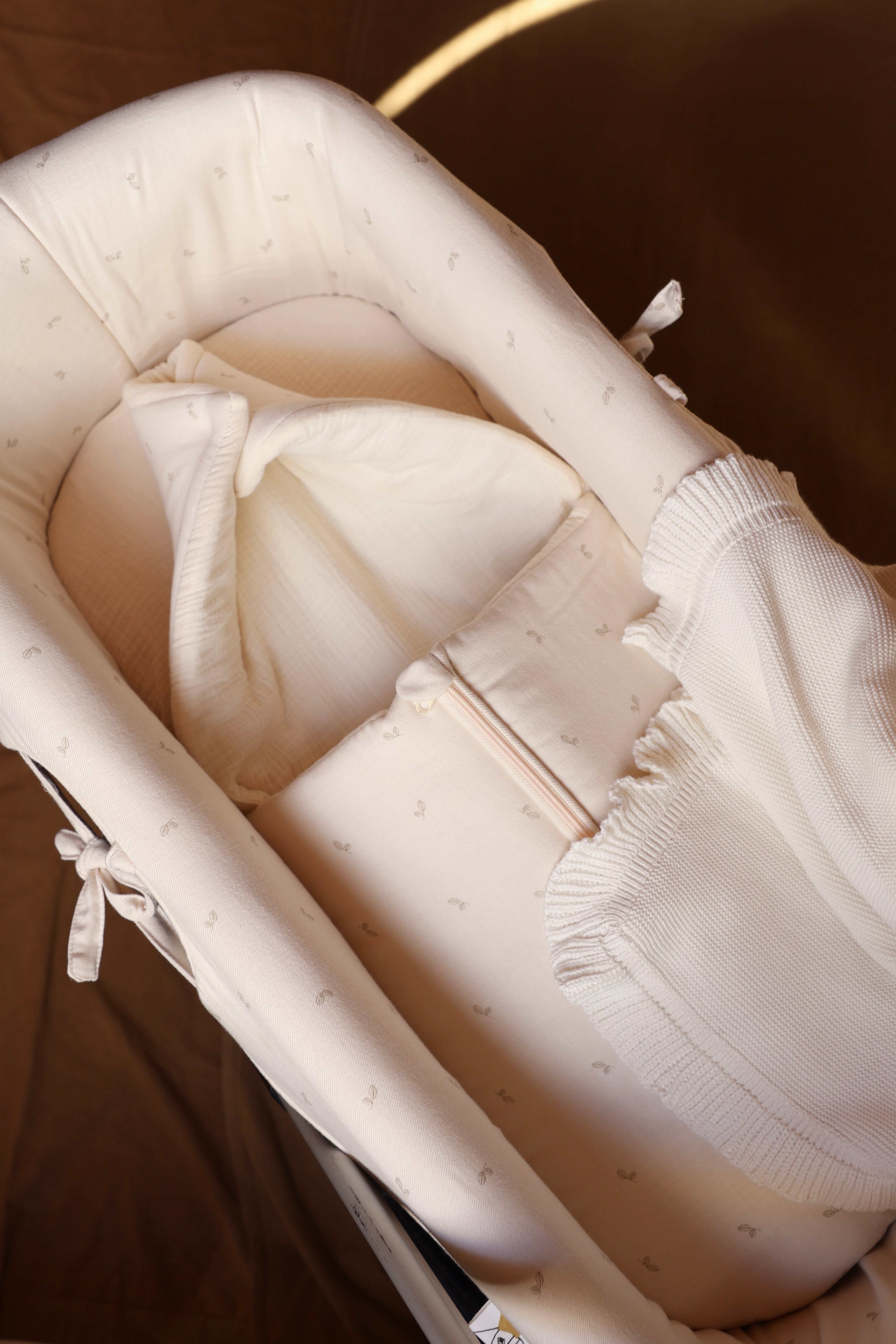 Saco Capazo Cello Oliva + Gasa Cruda