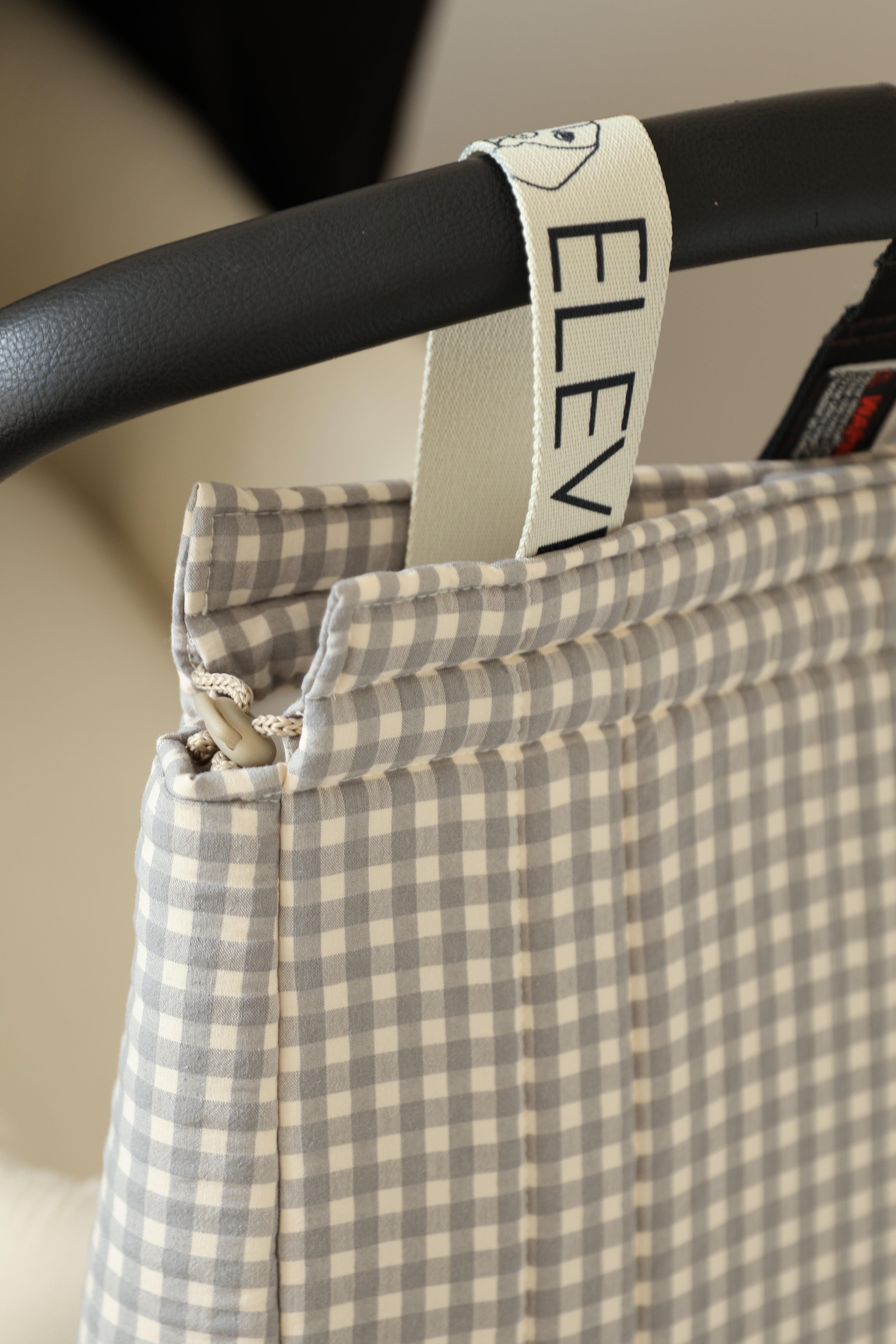 Grand sac bleu marine Vichy