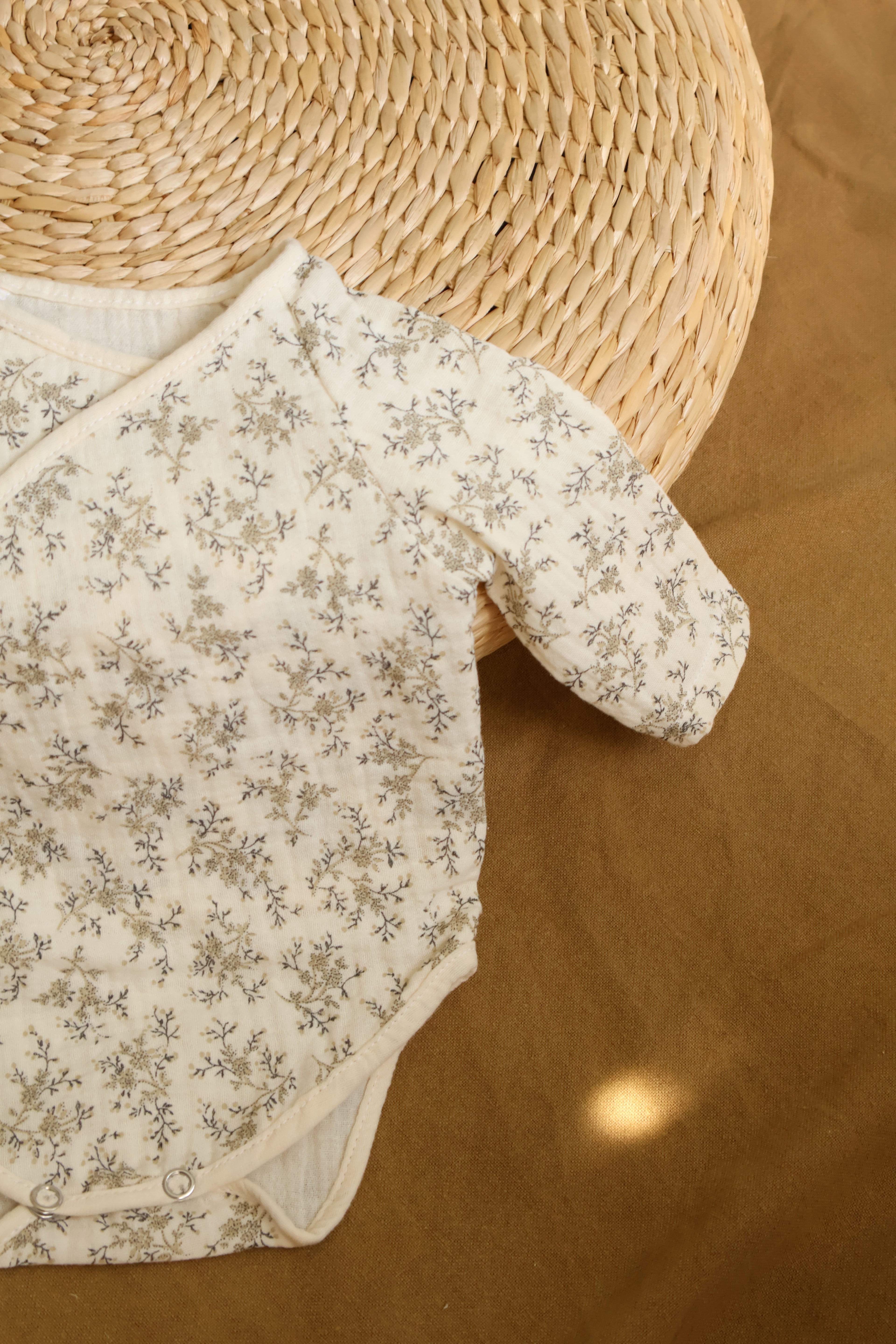 Body à manches longues en mousseline de soie Mine