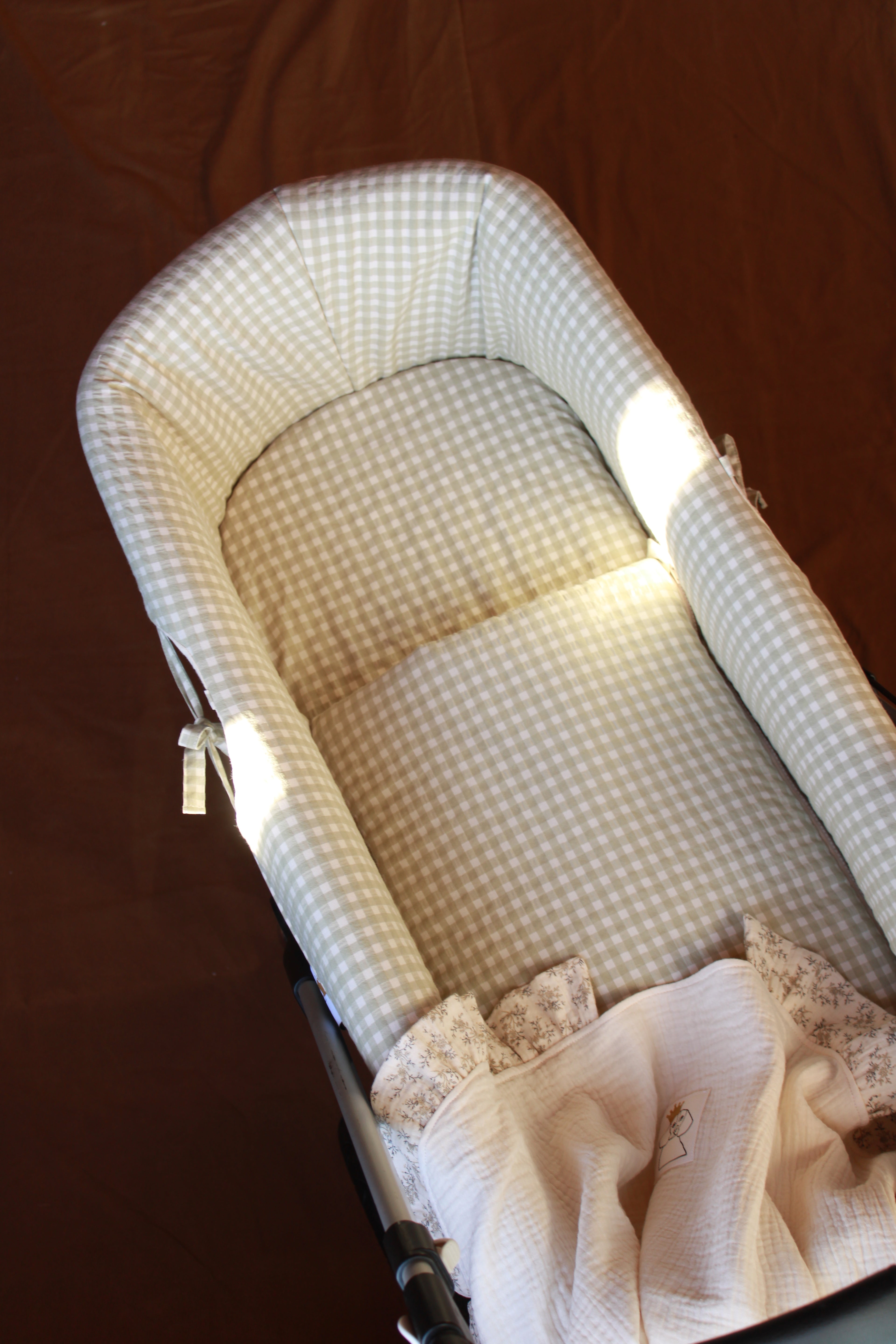 Saco Bajera Cochecito Vichy Matcha