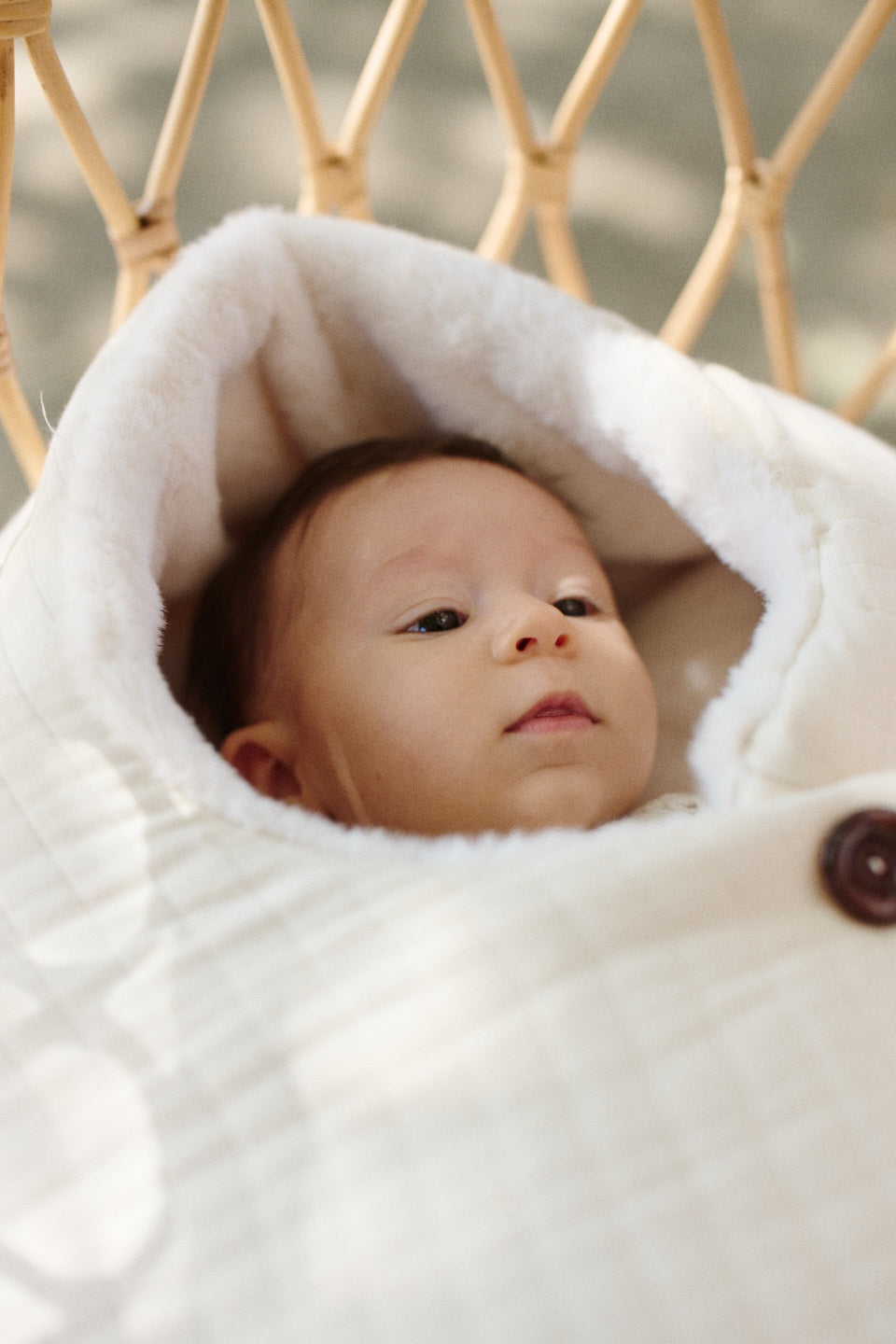 Saco Nido  Quilt + Pelo Beige