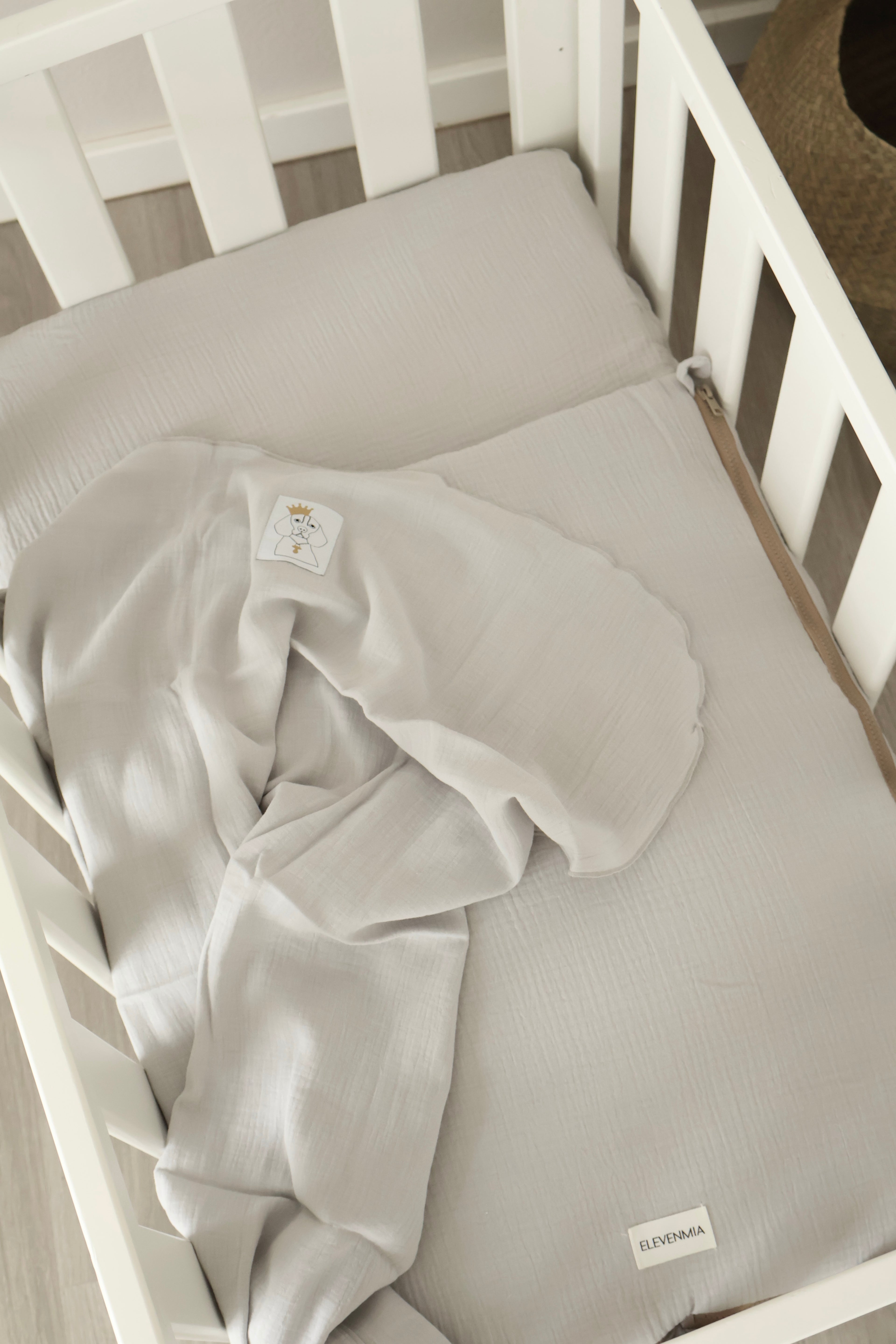 Muselina Gasa Gris Humo Algodón Orgánico