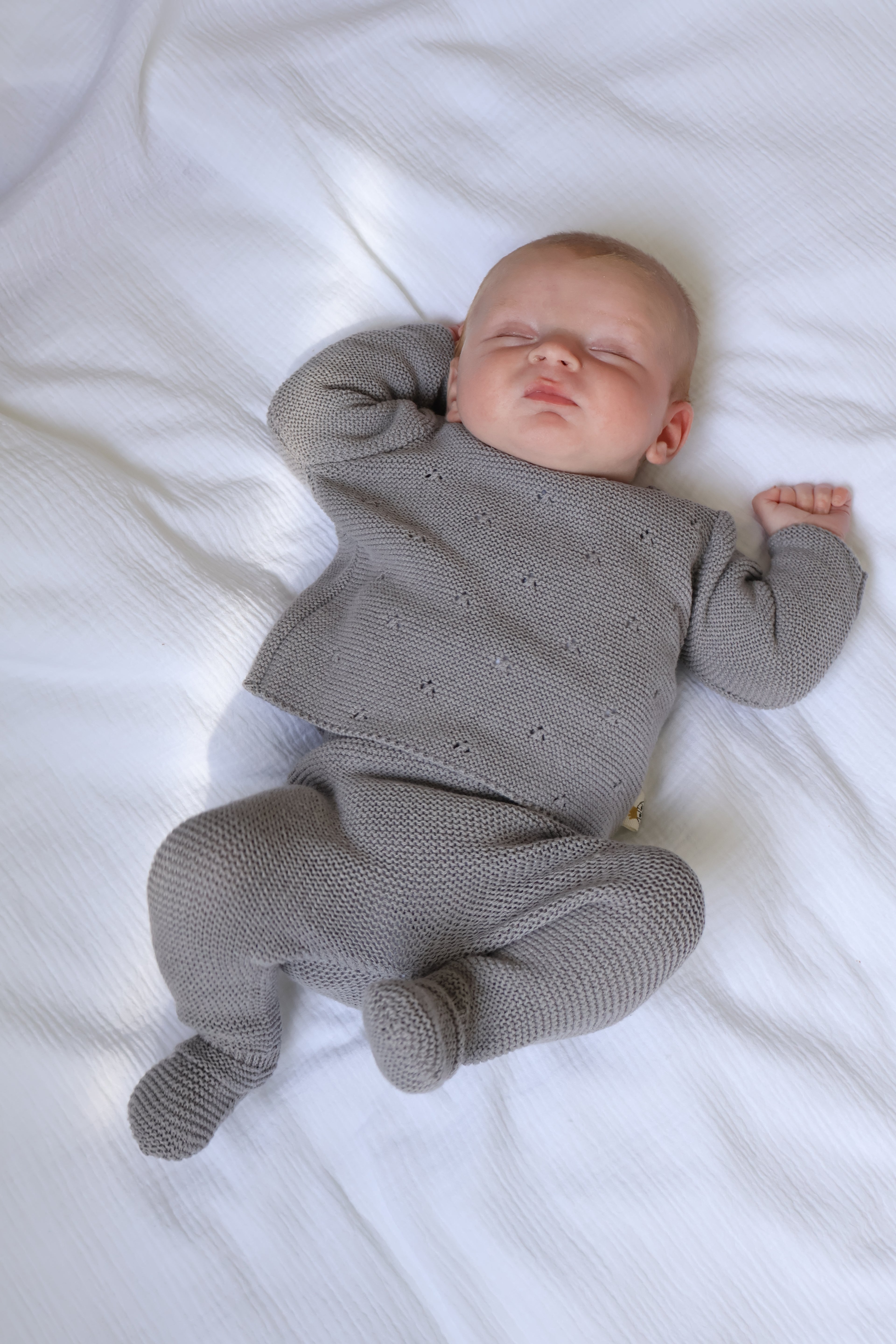 Conjunto Punto Tricot Gris