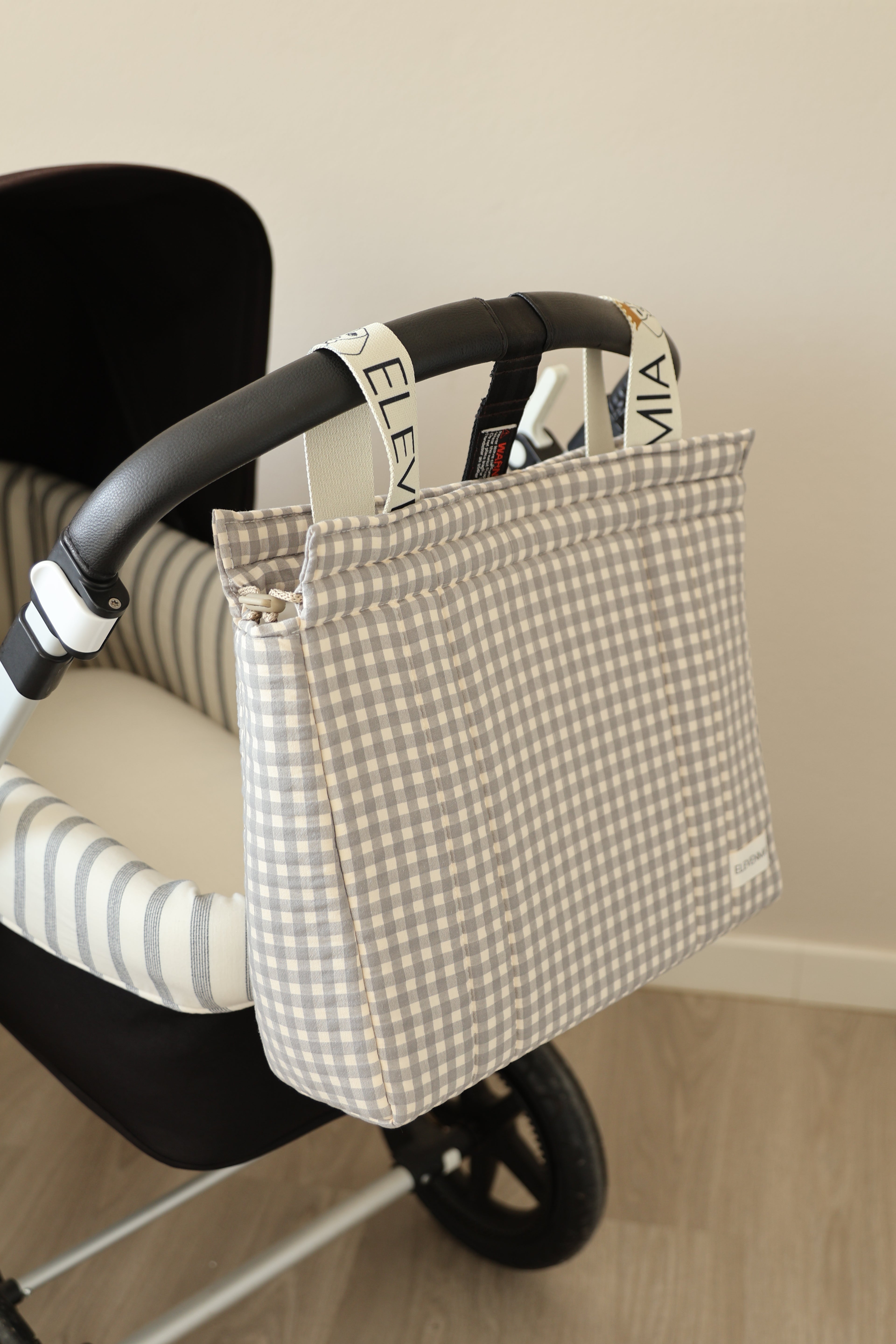 Grand sac bleu marine Vichy