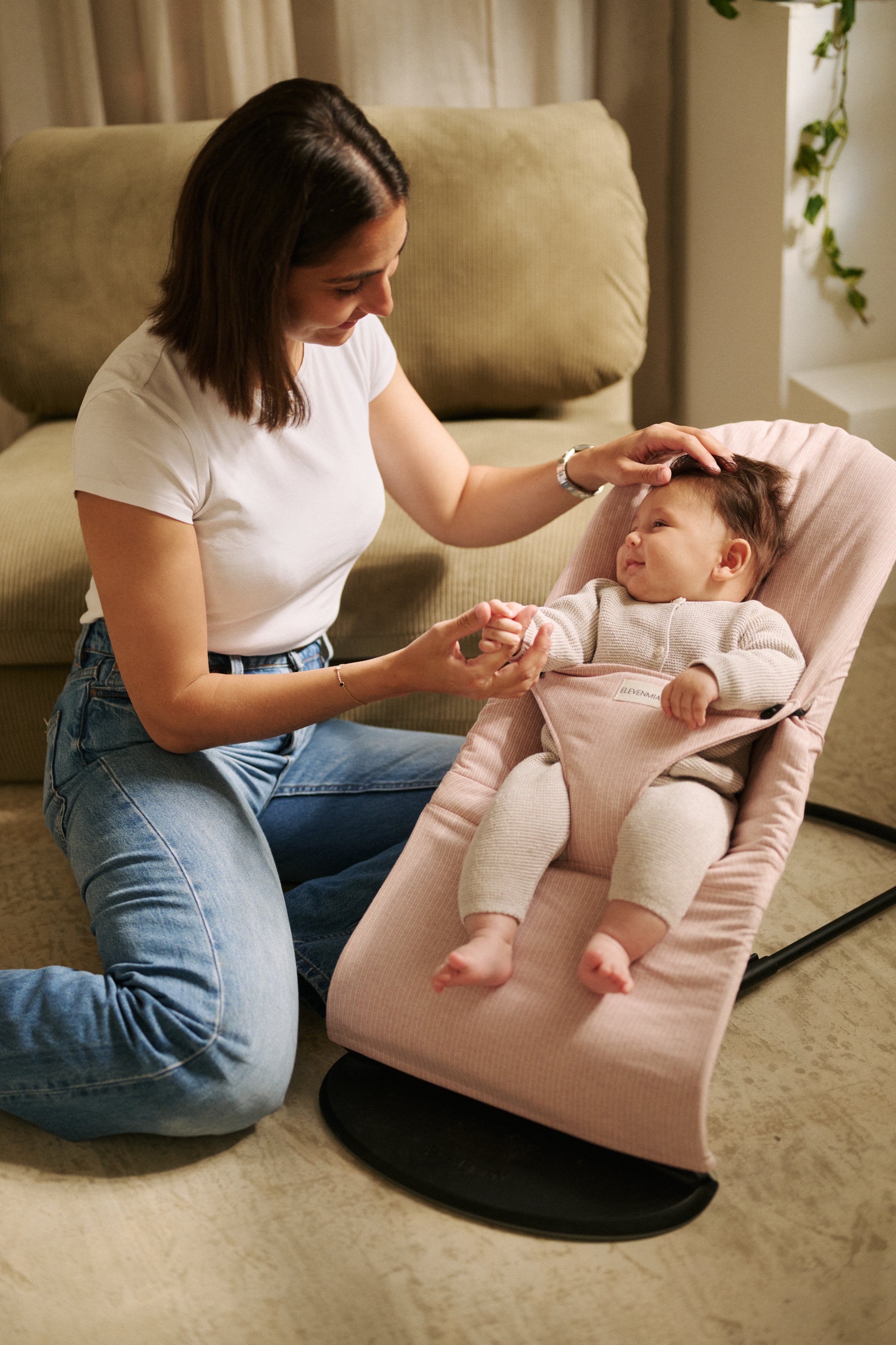 Funda Hamaca BabyJörn Mini Stripe Rosa