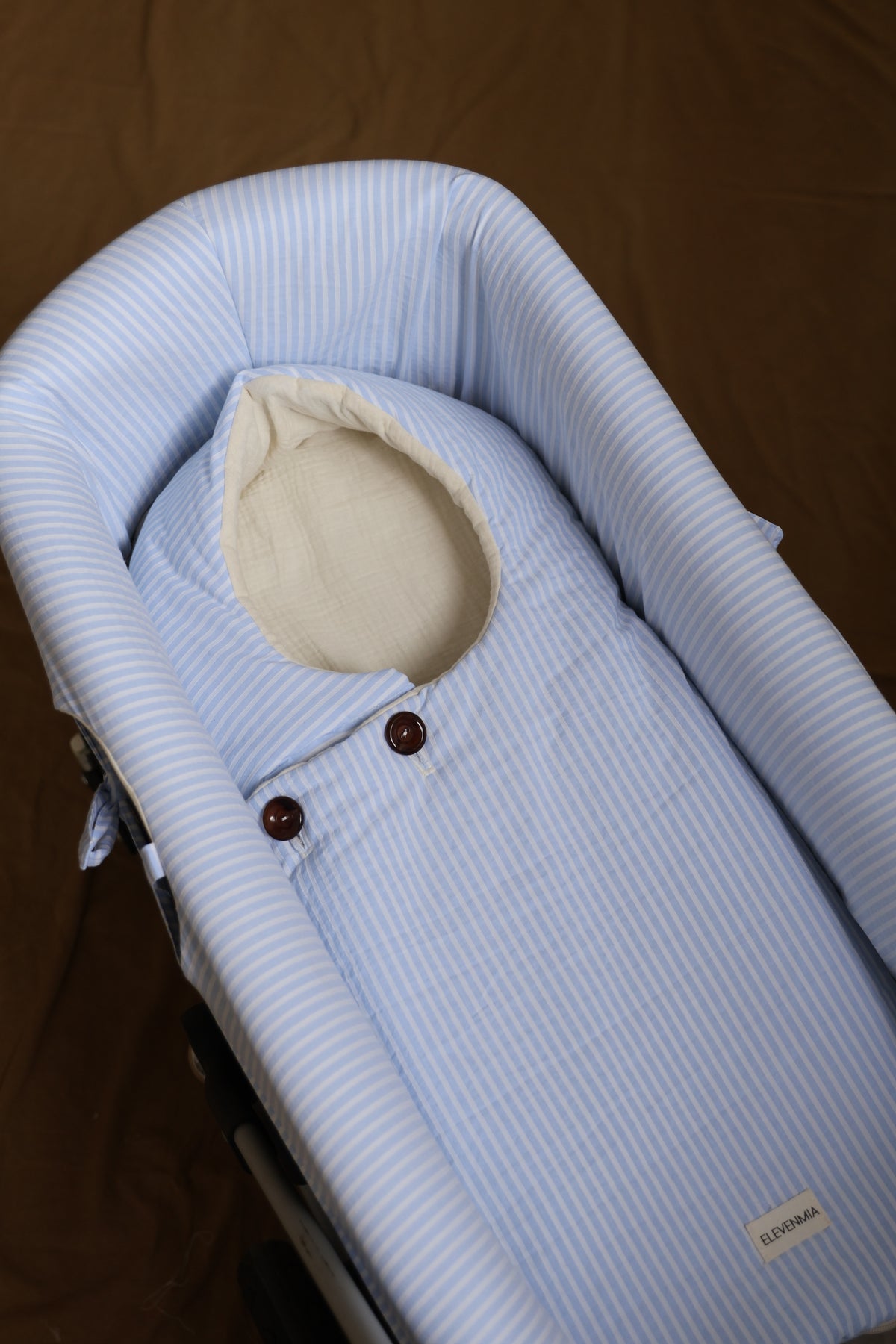Vestidura Cochecito Raya Candela  + Gasa Cruda Reversible