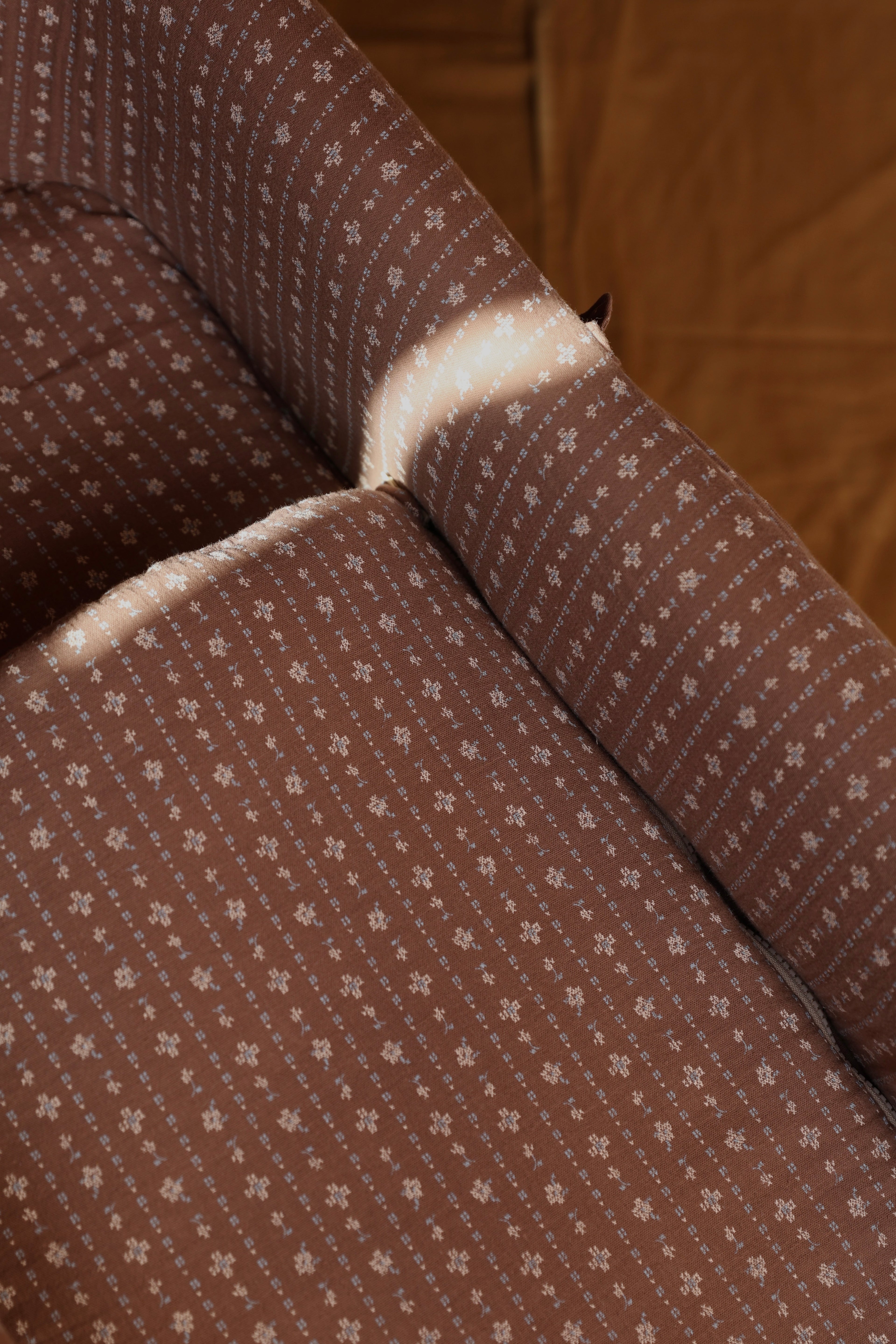 Vestidura Cochecito Gasa Etnic Chocolate+ Gasa Cruda Reversible