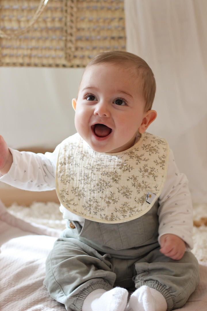 Mon bavoir en gaze + tissu éponge