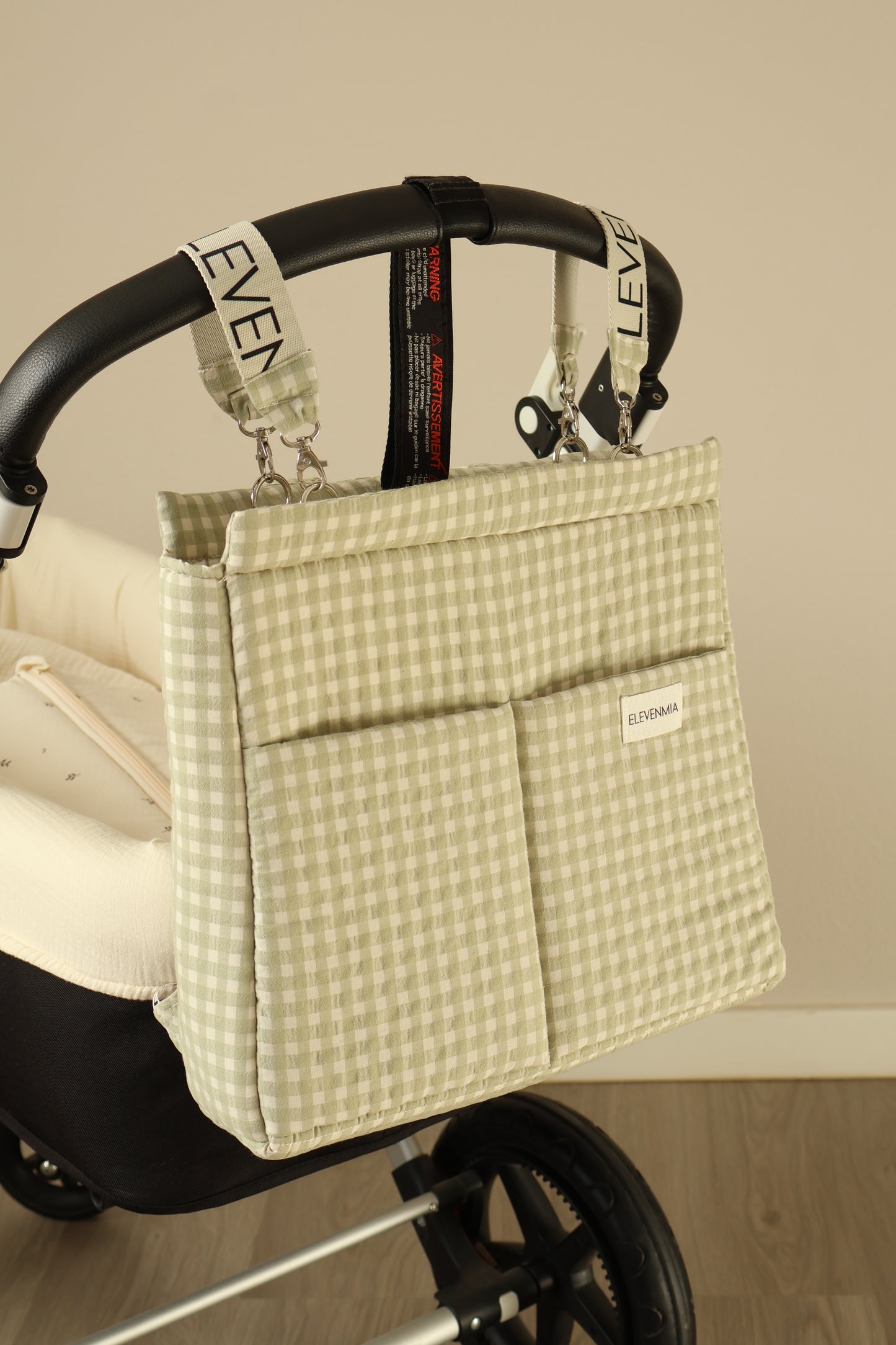 Mochila E-BAG de carro Vichy Matcha