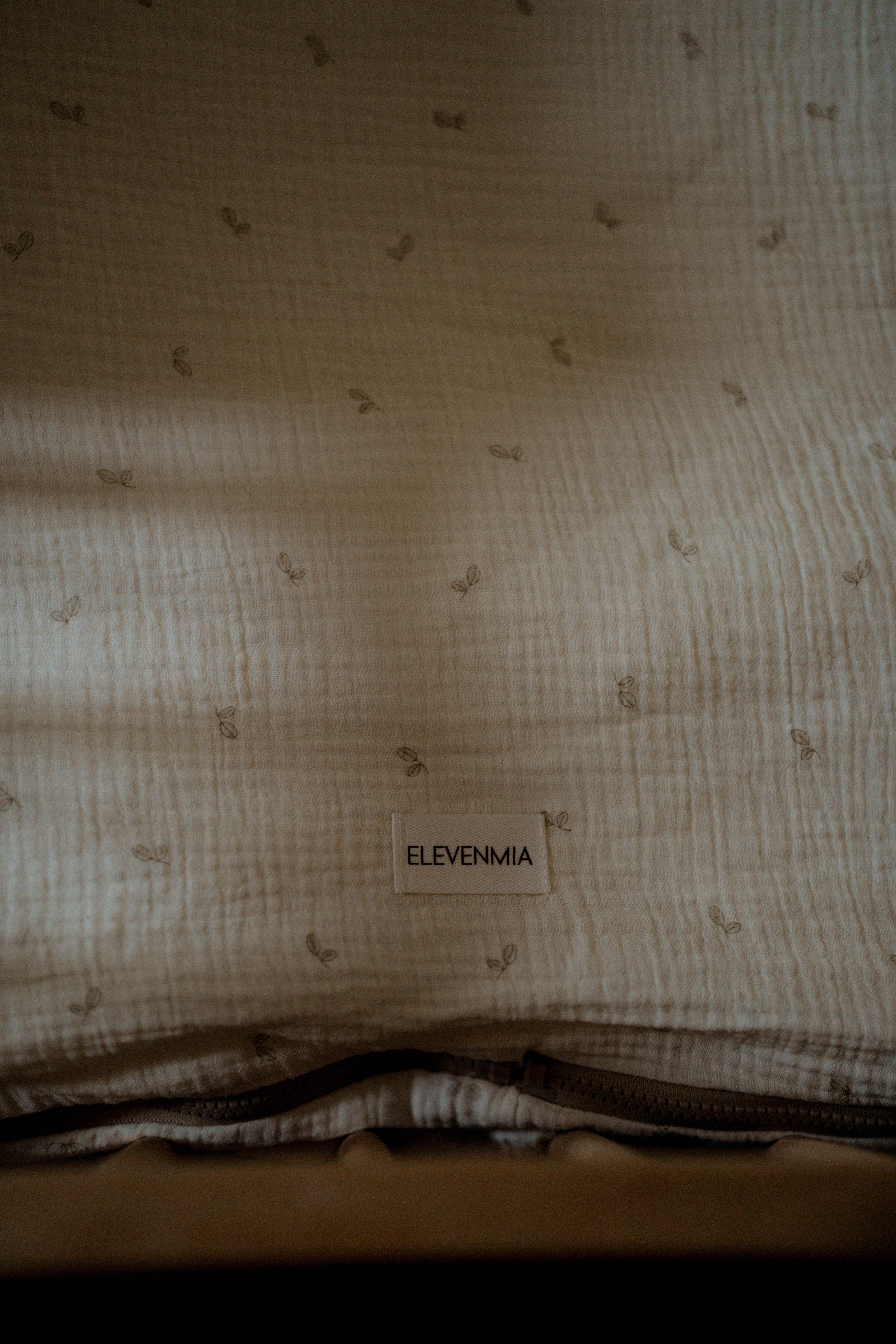 Sac à fond de berceau 70 x 140 en gaze olive