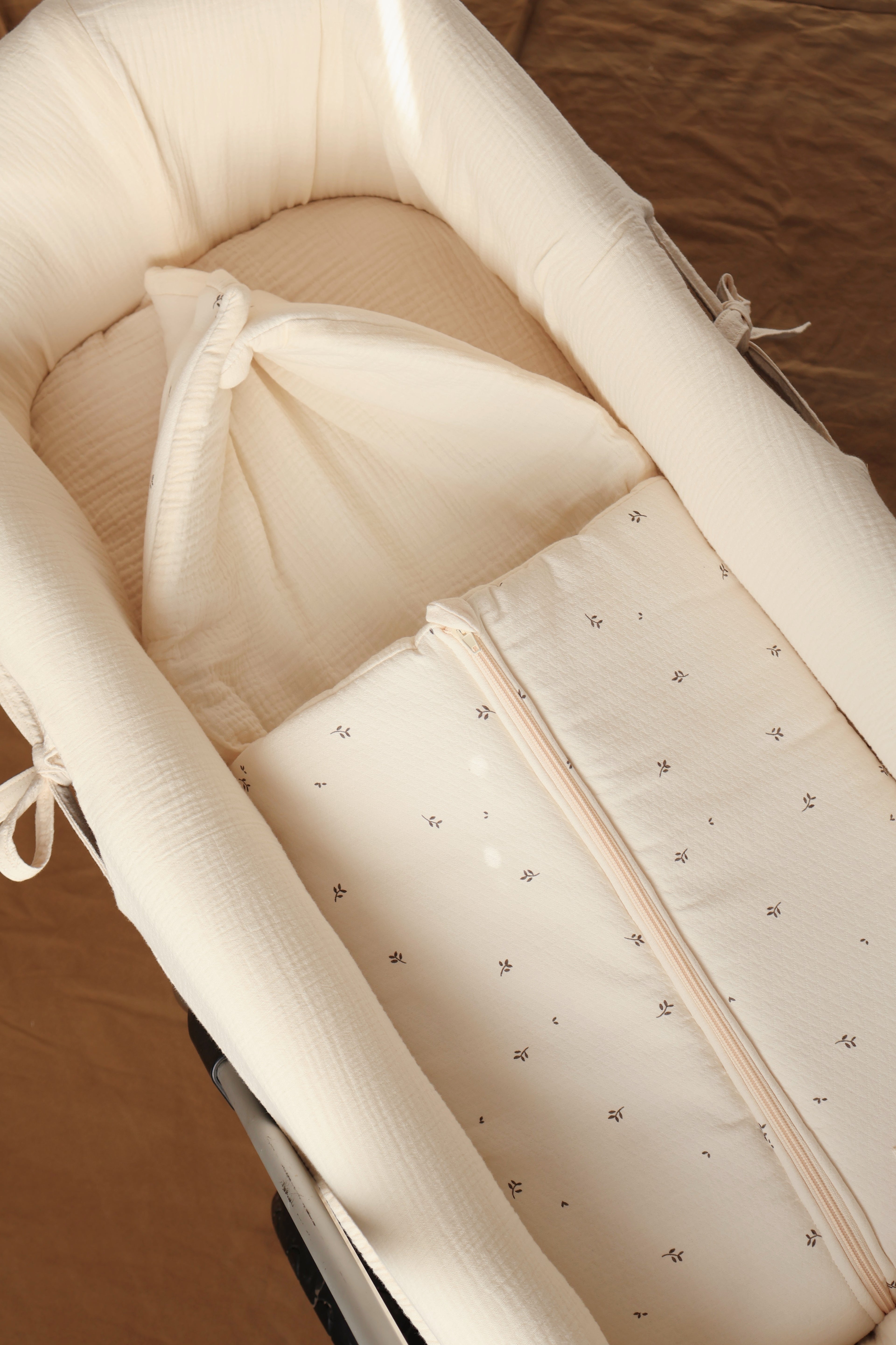 Saco Capazo Nature Estampado + Gasa Cruda