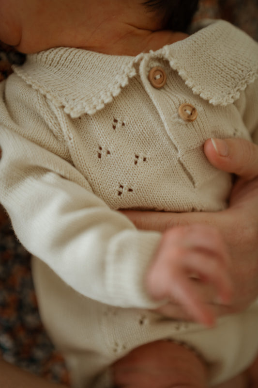 Conjunto dos piezas Punto Tricot Beige