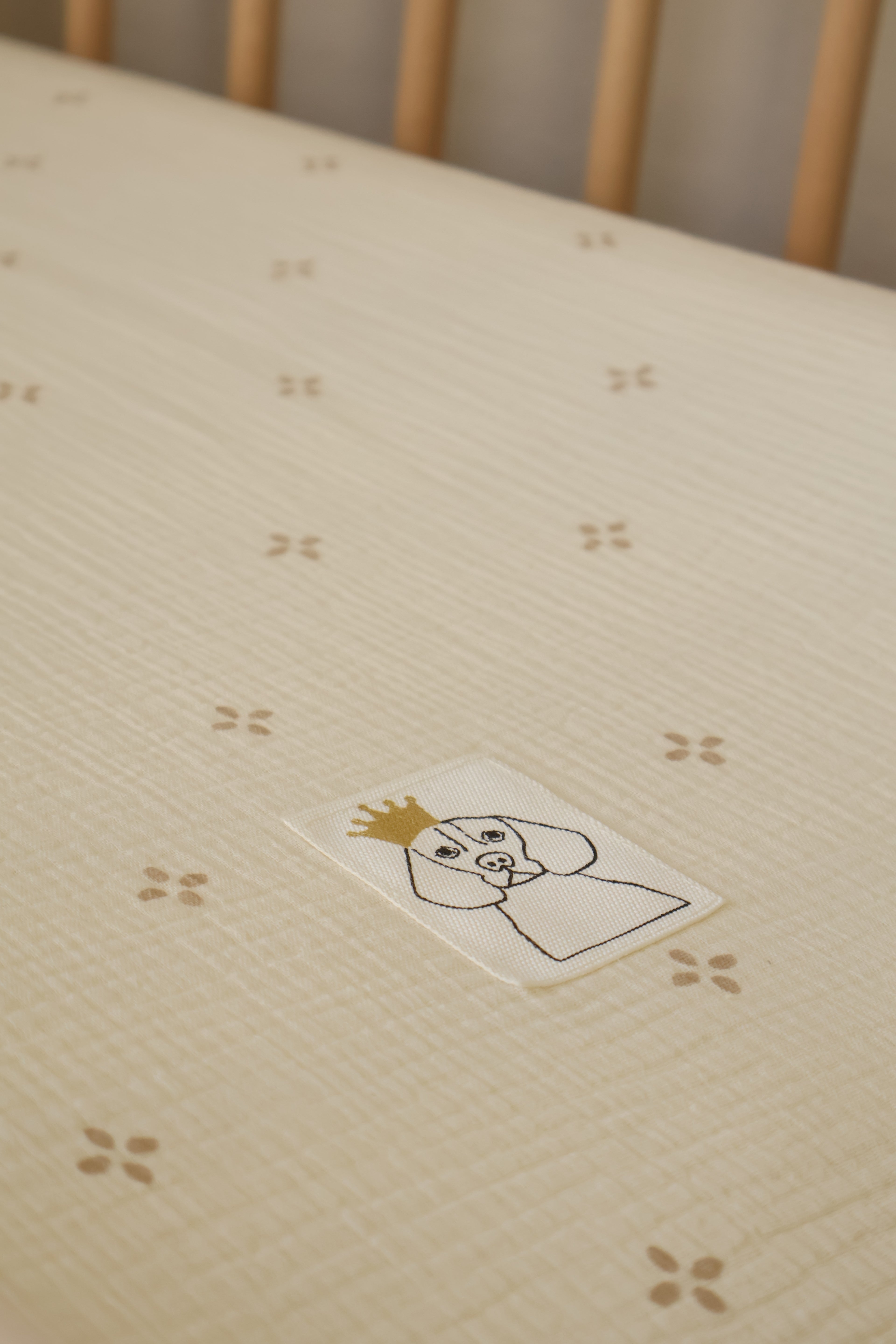 Housse de matelas à langer rectangulaire en gaze Dahlia