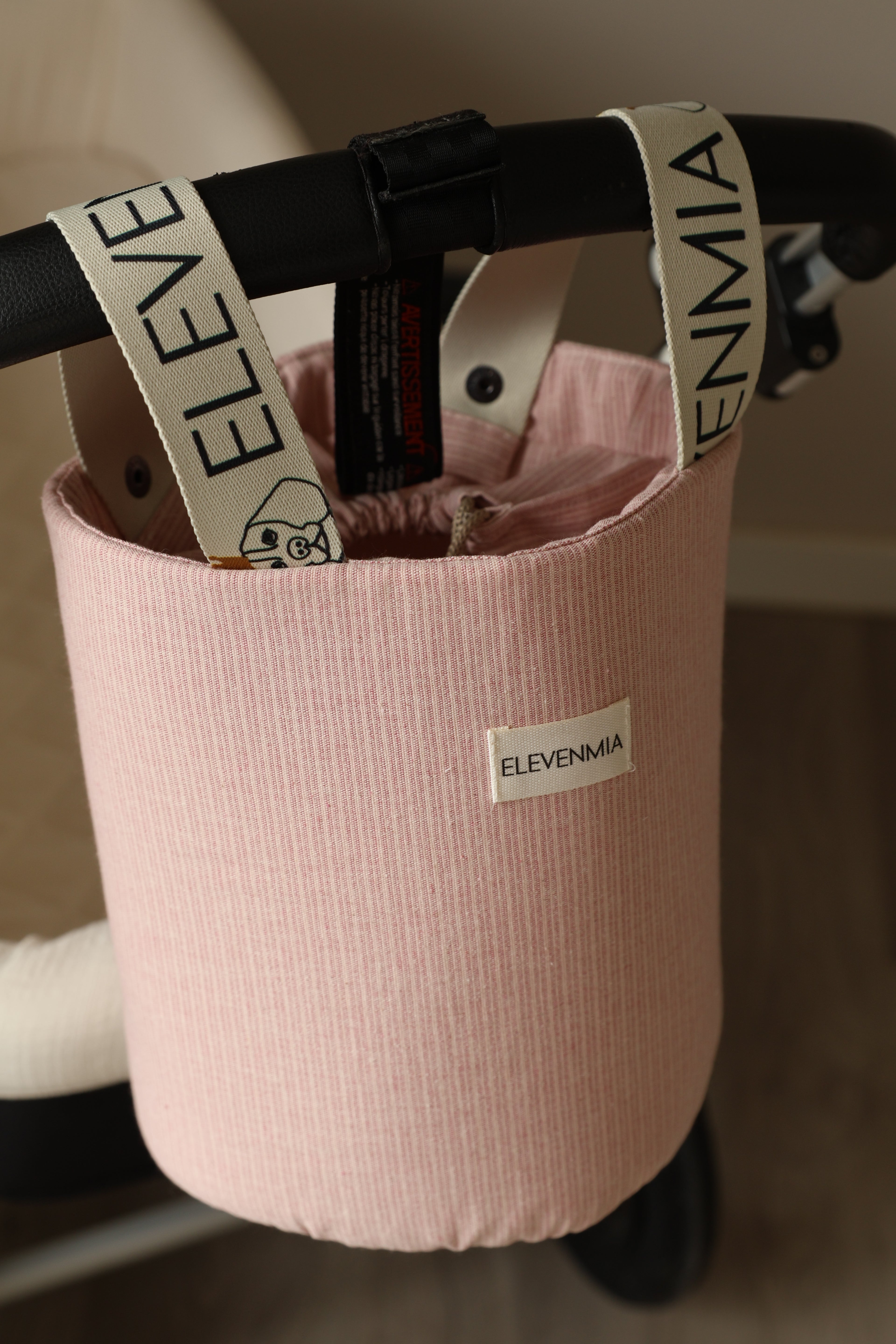 Bolso Mandana Mini Stripe Rosa