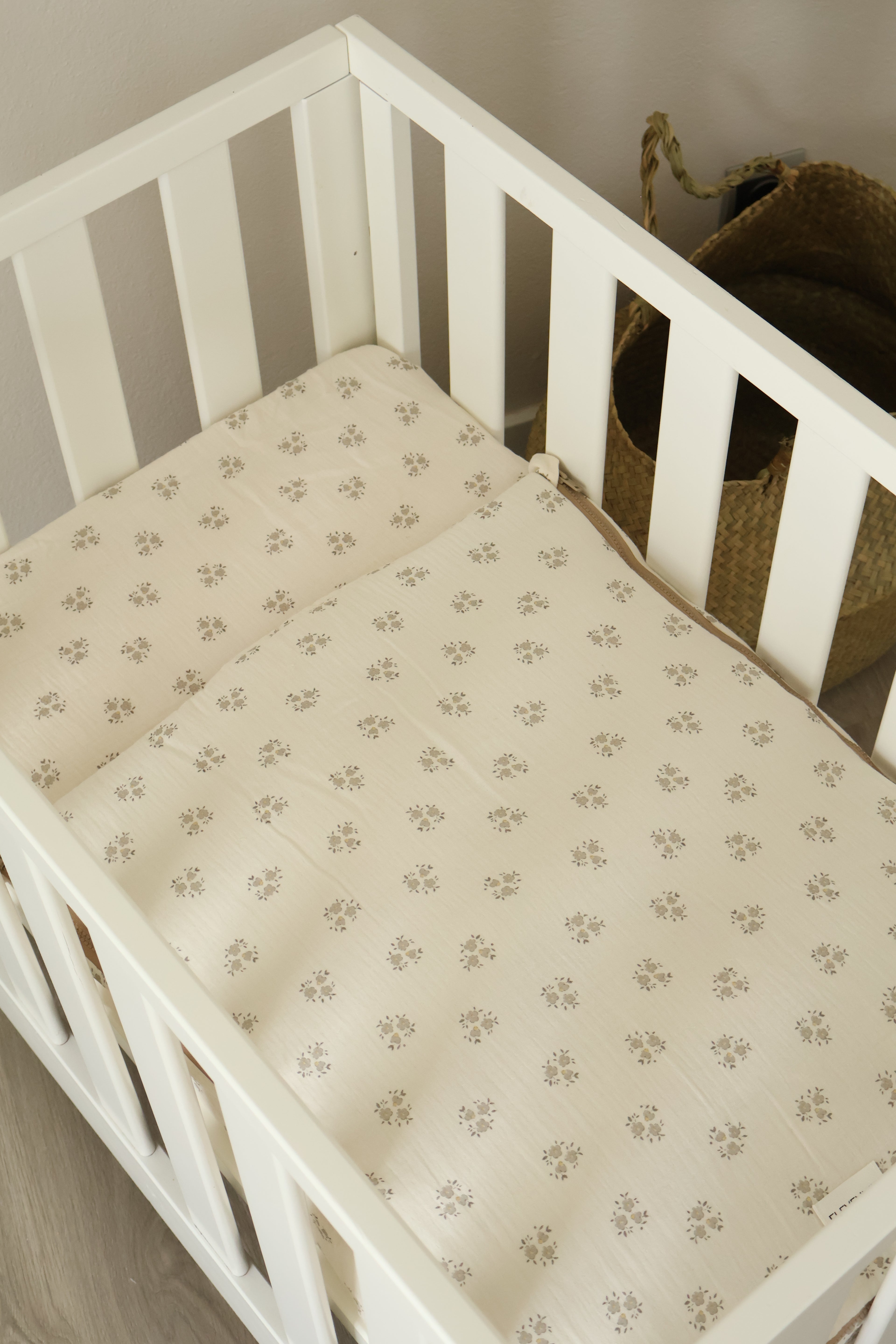 Sac de fond pour mini-berceau 80x50 Gaze Sia Gris