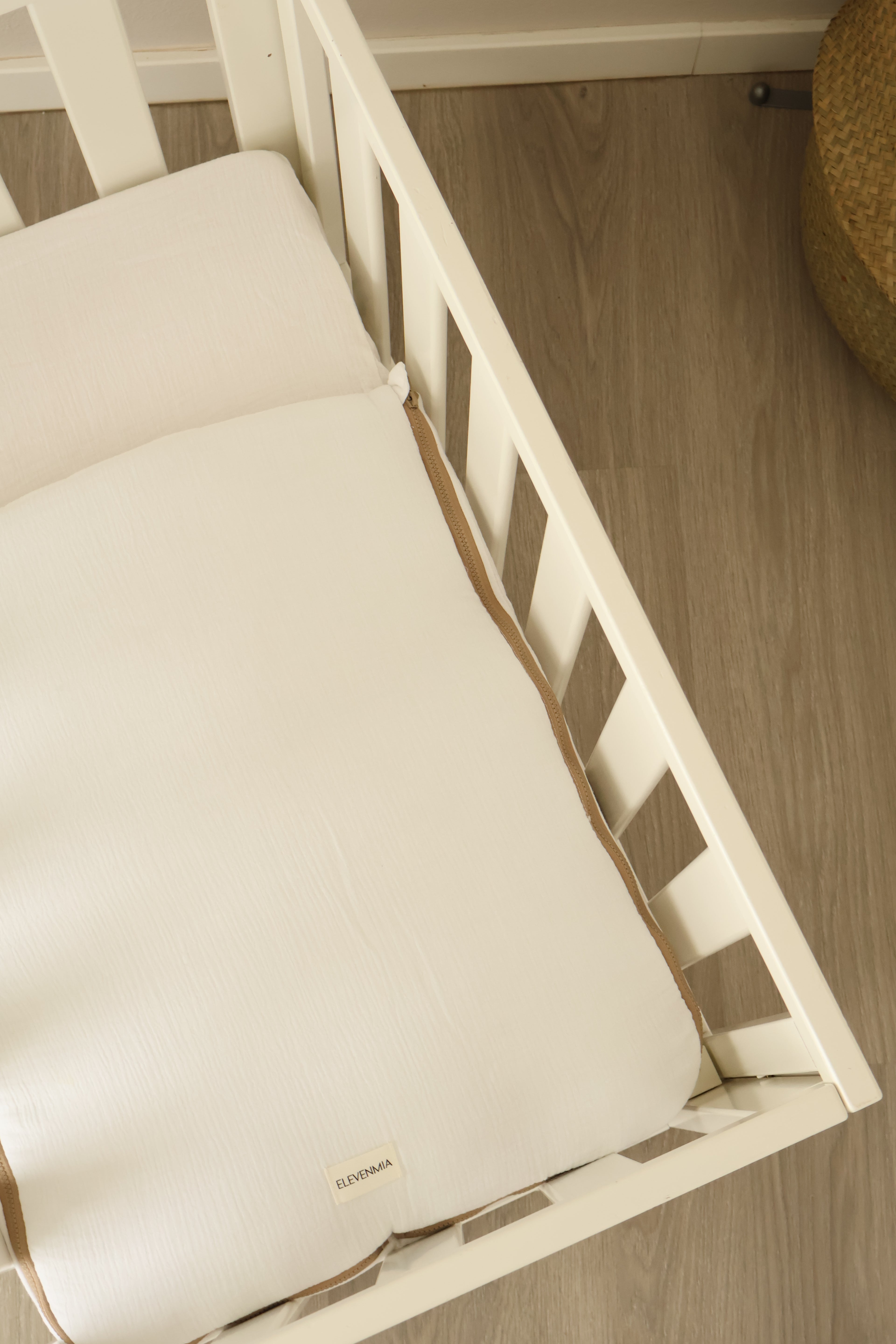 Sac de fond pour mini-berceau 80 x 50 en gaze blanche