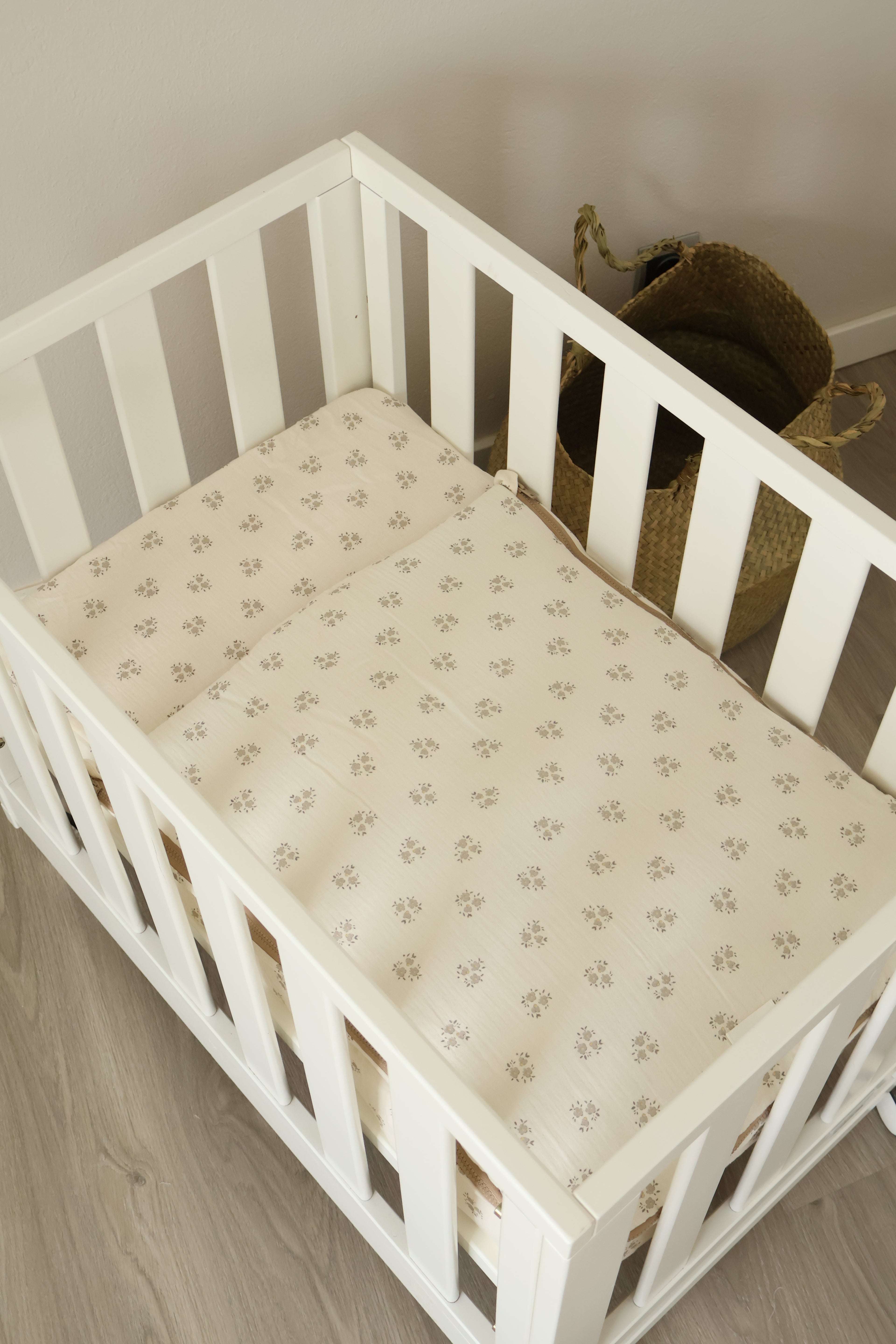 Sac de fond pour mini-berceau 80x50 Gaze Sia Gris