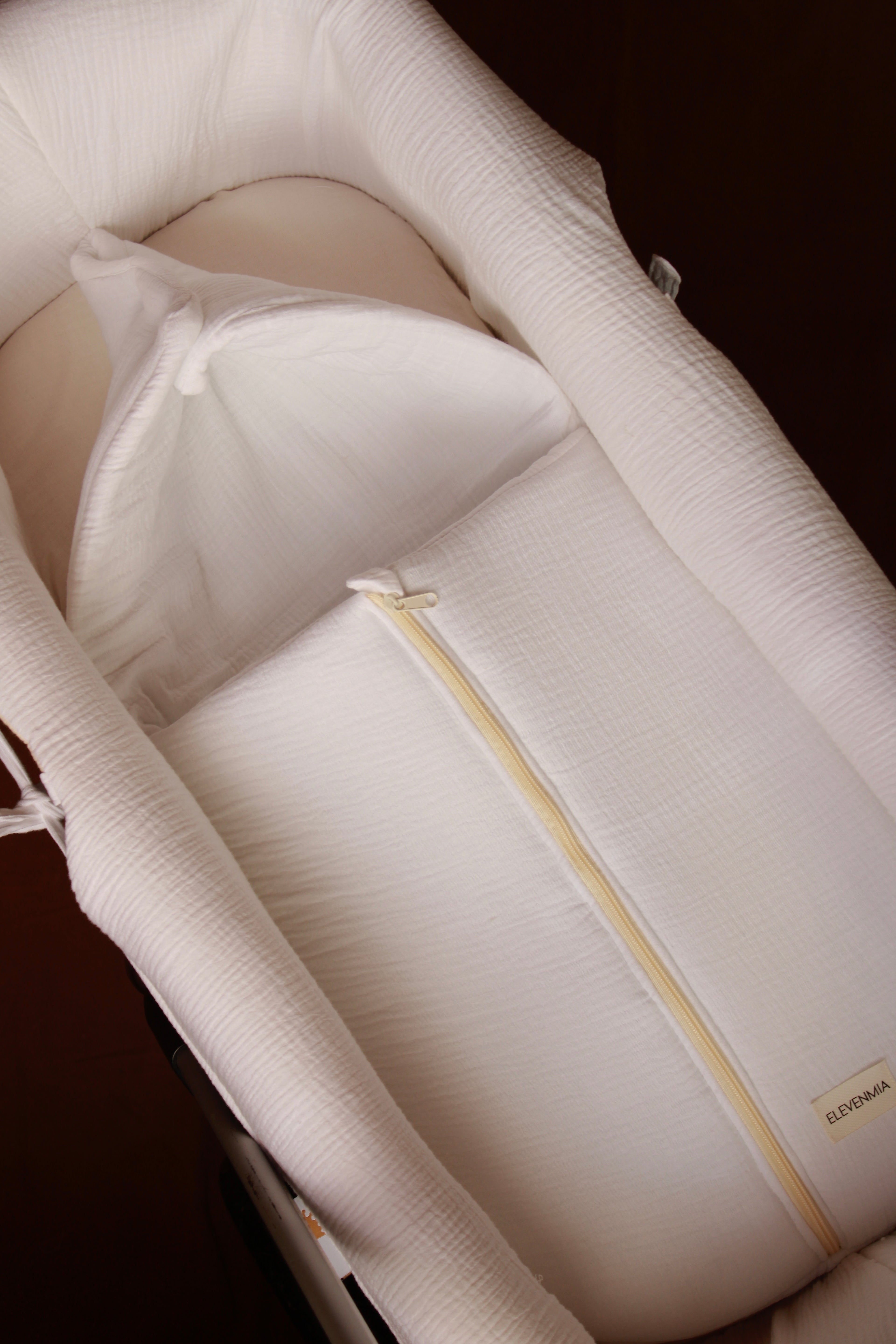 Sac panier en gaze blanche + gaze blanche