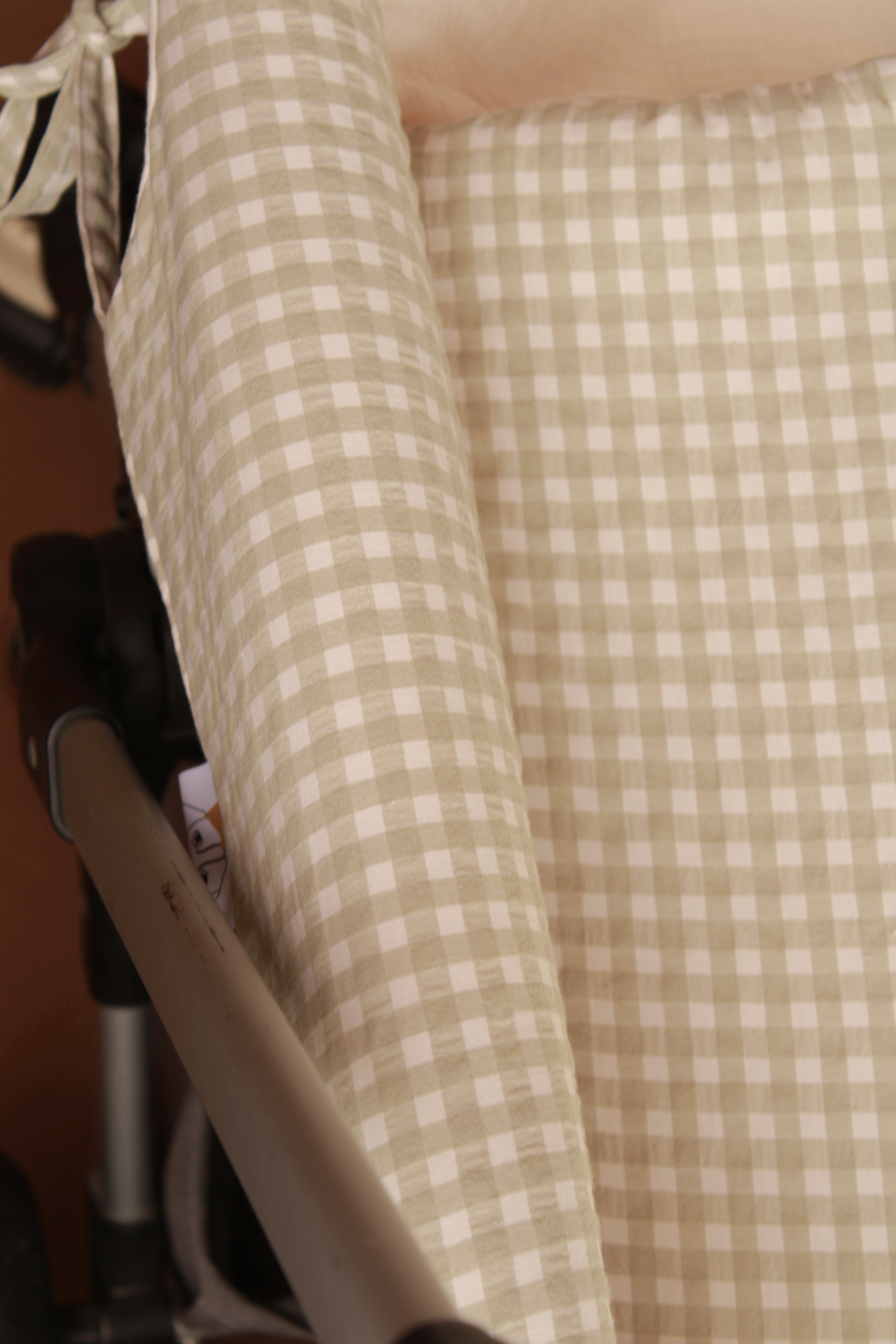 Housse de poussette double imprimée et réversible en gaze brute