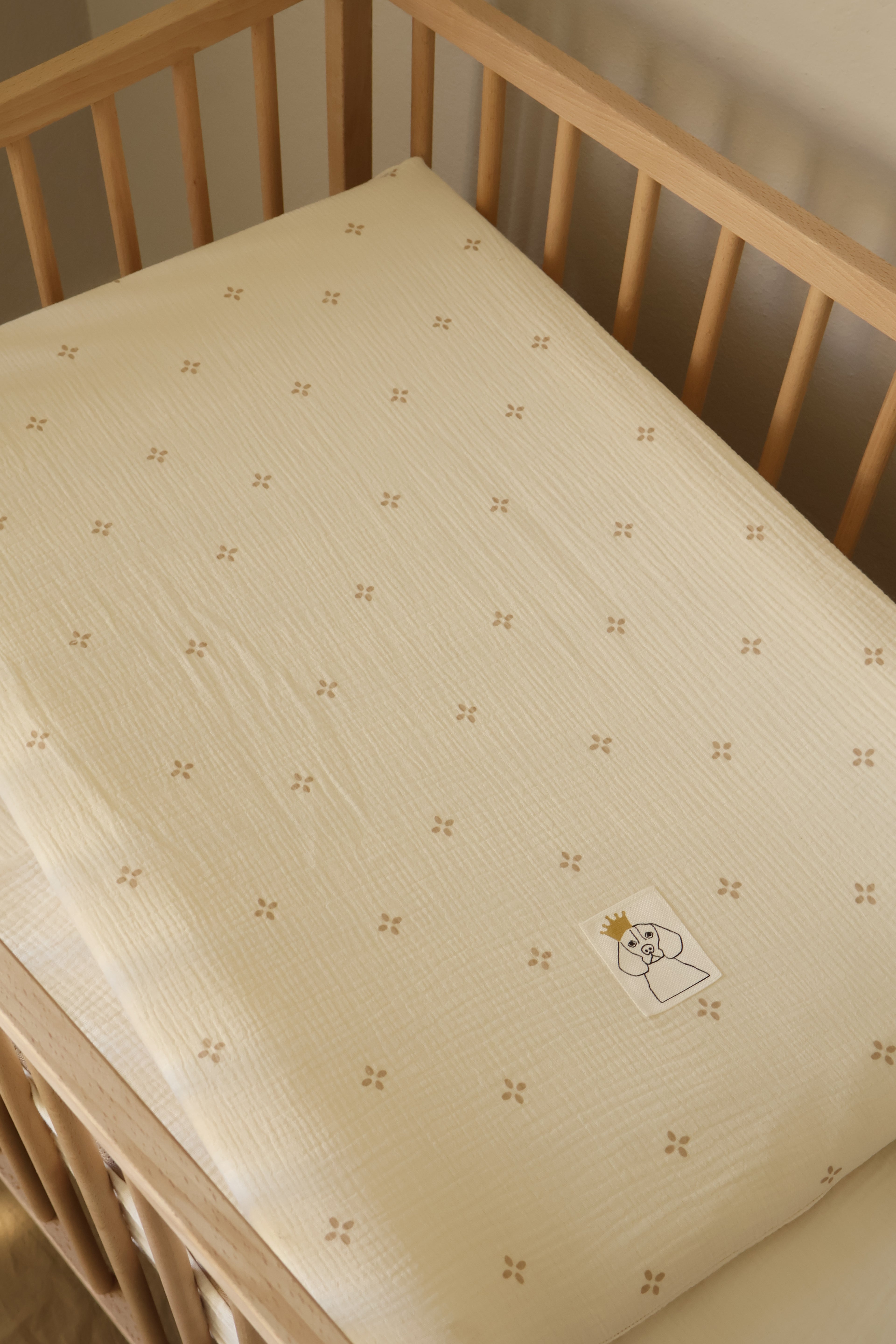 Housse de matelas à langer rectangulaire en gaze Dahlia